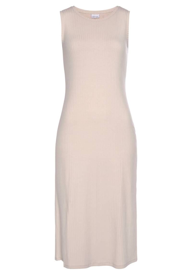 Midikleid in beige von LASCANA