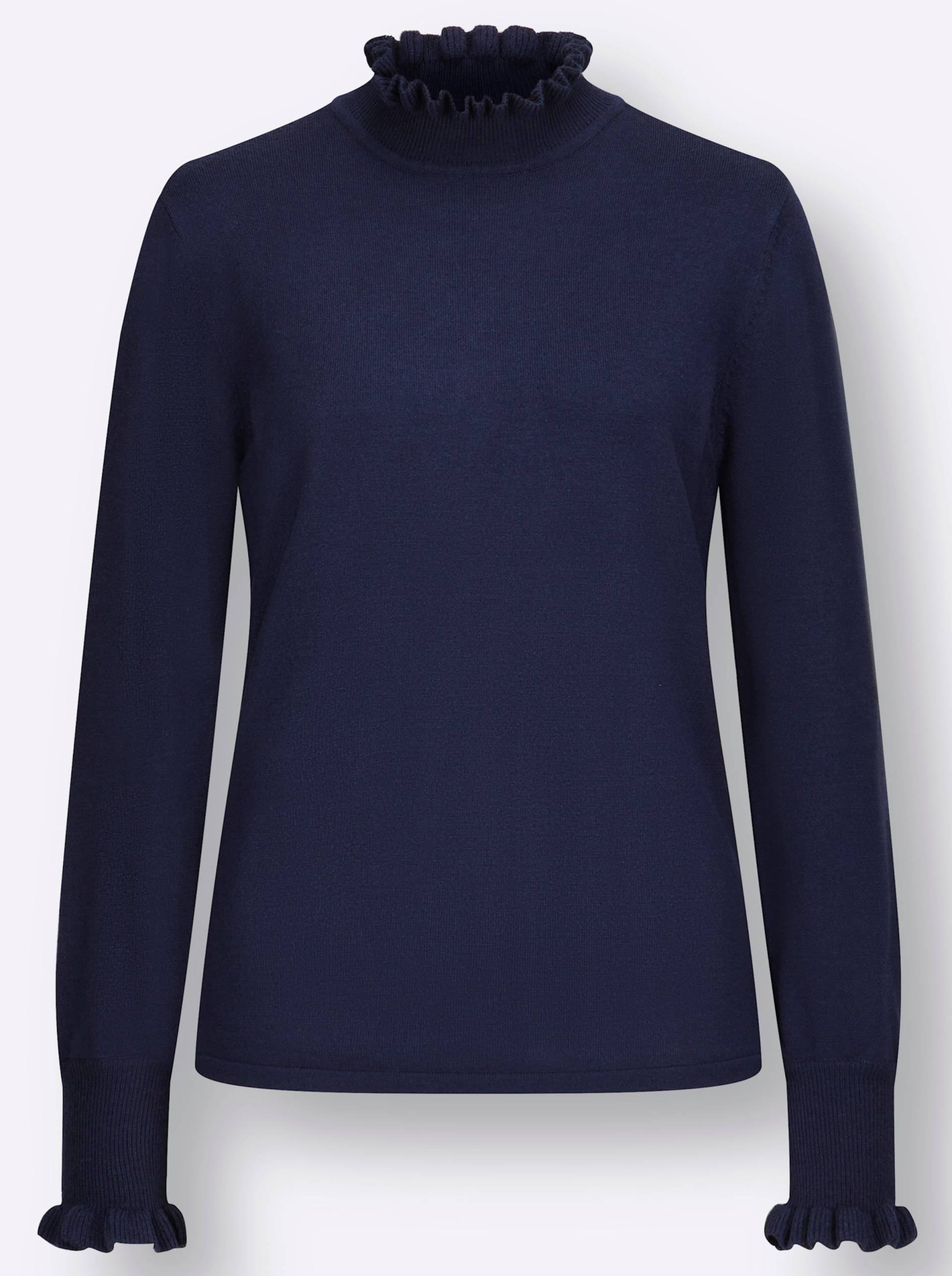 Modal-Mix-Pullover in marine von heine