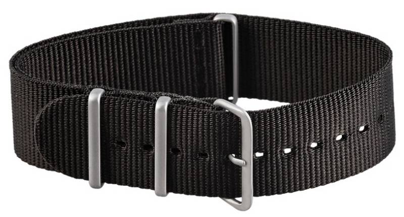 Natoarmband 20mm in schwarz Military Nato Band Nato Uhrenband von Zeitlos