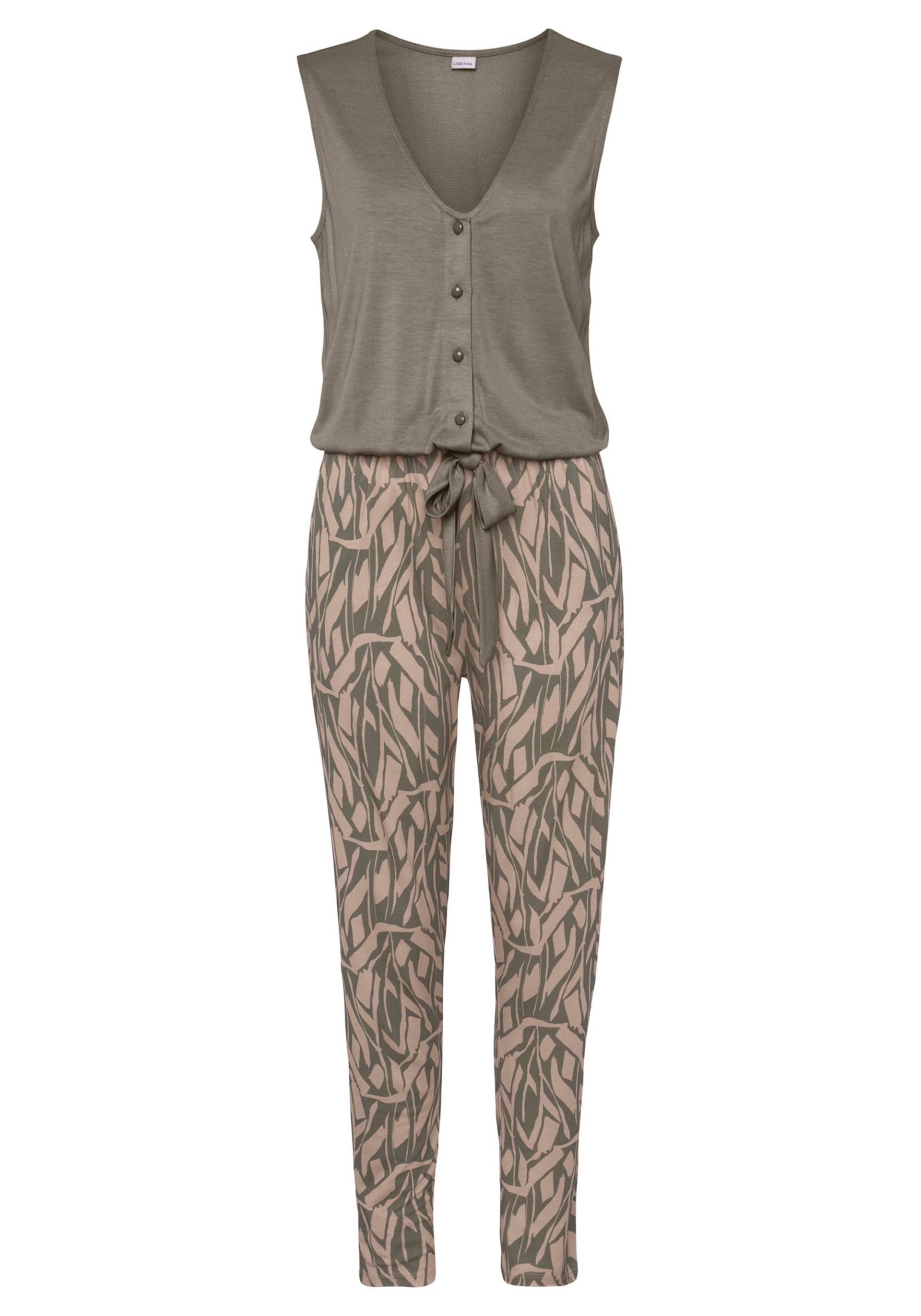 Overall in khaki-sand bedruckt von Buffalo