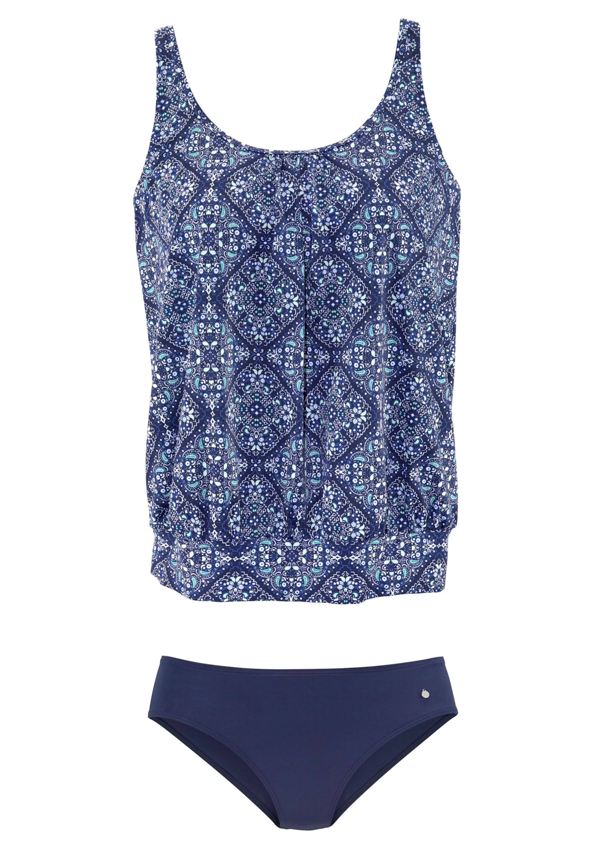 Oversize-Tankini in marine-bedruckt von s.Oliver