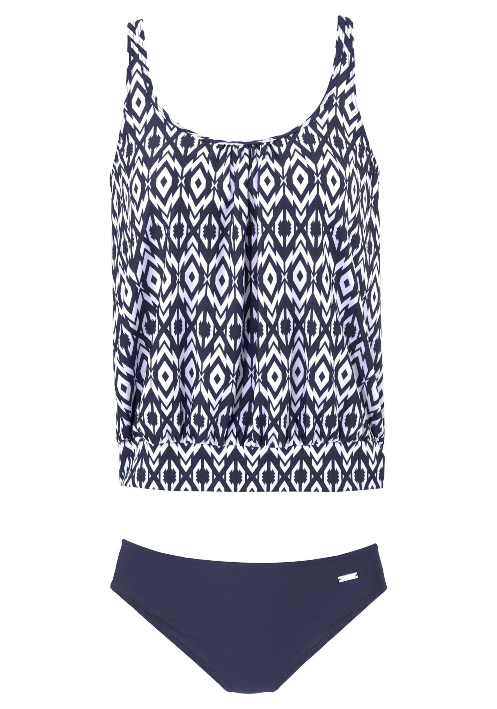 Oversize-Tankini in marine-weiss von LASCANA