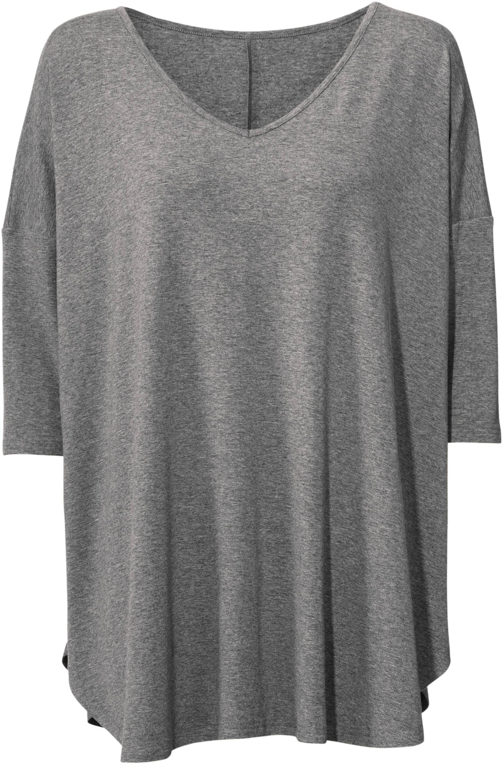 Oversized Shirt in grau-melange von heine