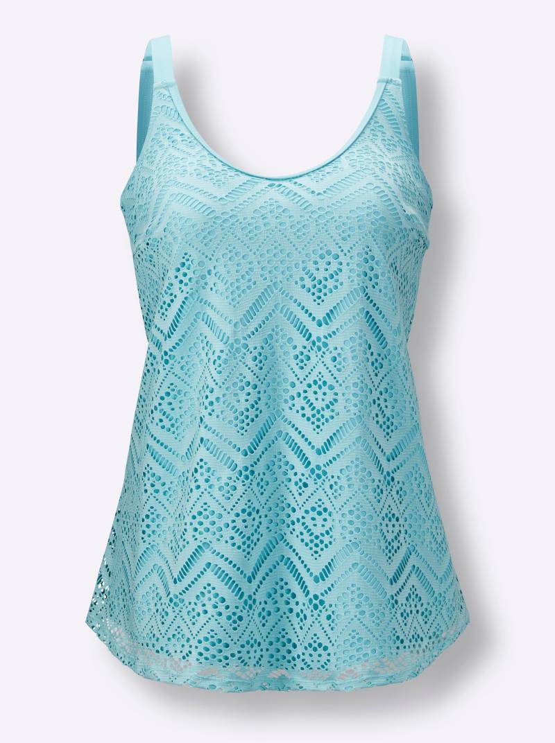 Oversized-Tankini-Top in aquamarin von feel good