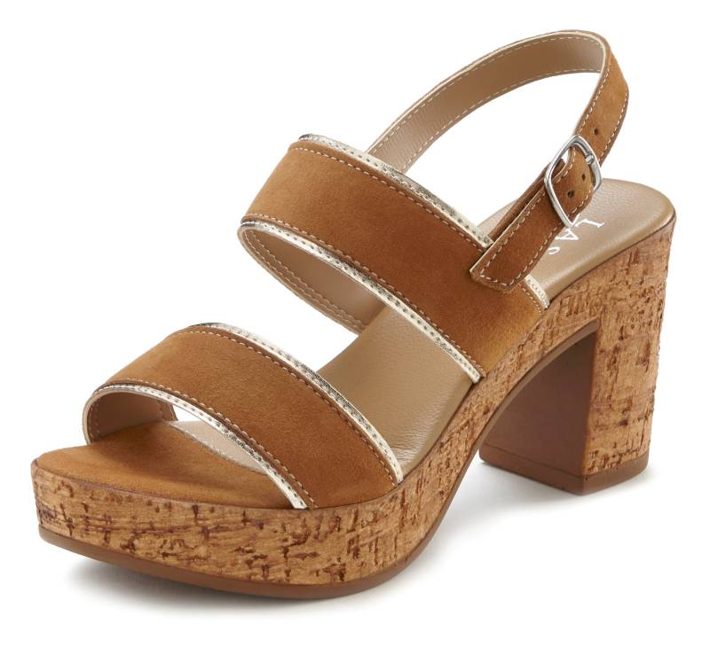 Sandalette in camel/goldfarben von LASCANA