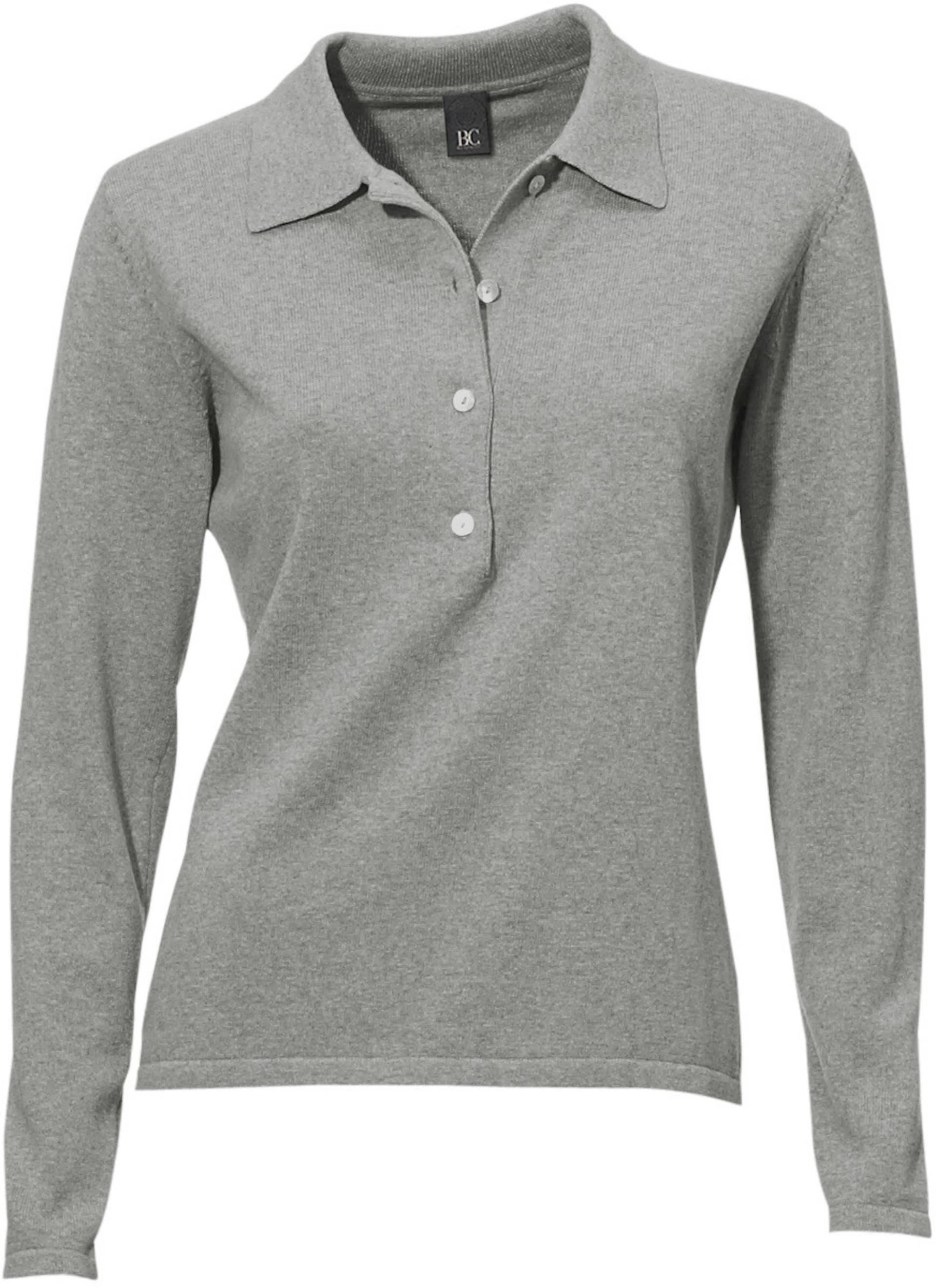 Polopullover in grau-melange von heine