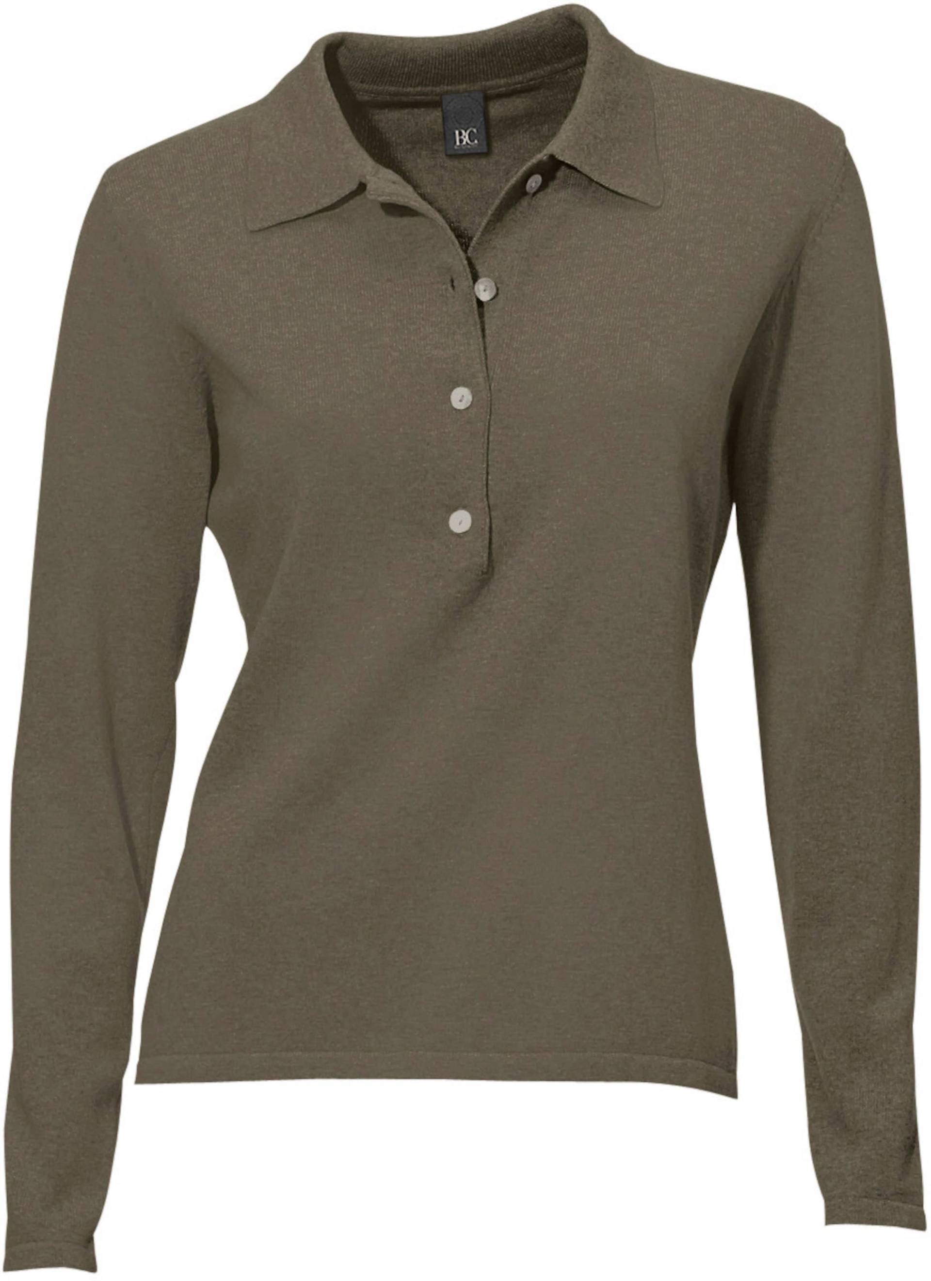 Polopullover in oliv von heine