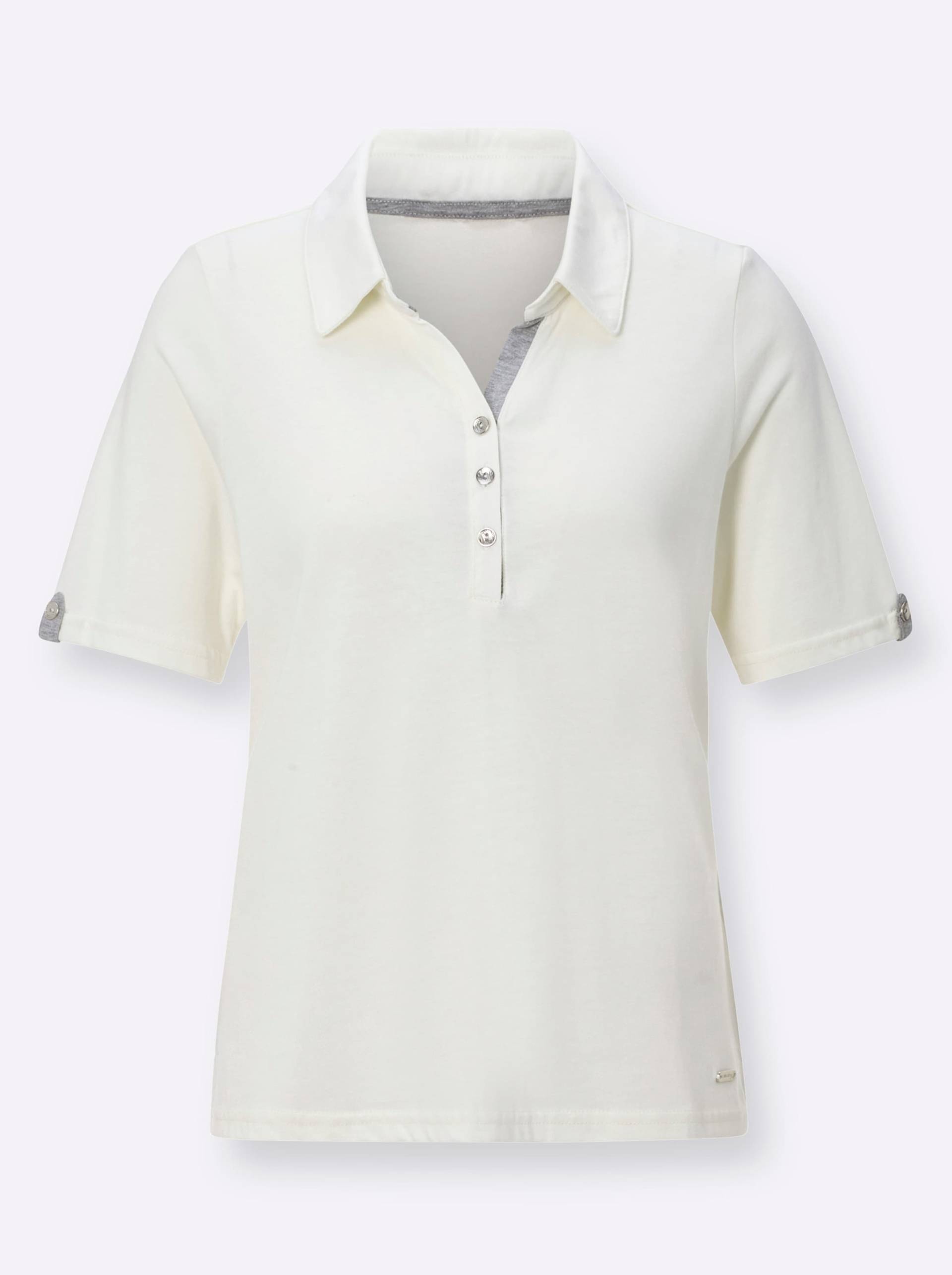 Poloshirt in ecru von heine