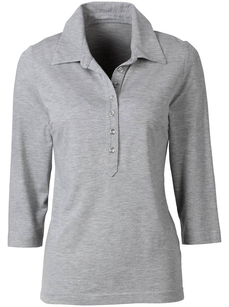 Poloshirt in grau-meliert von heine