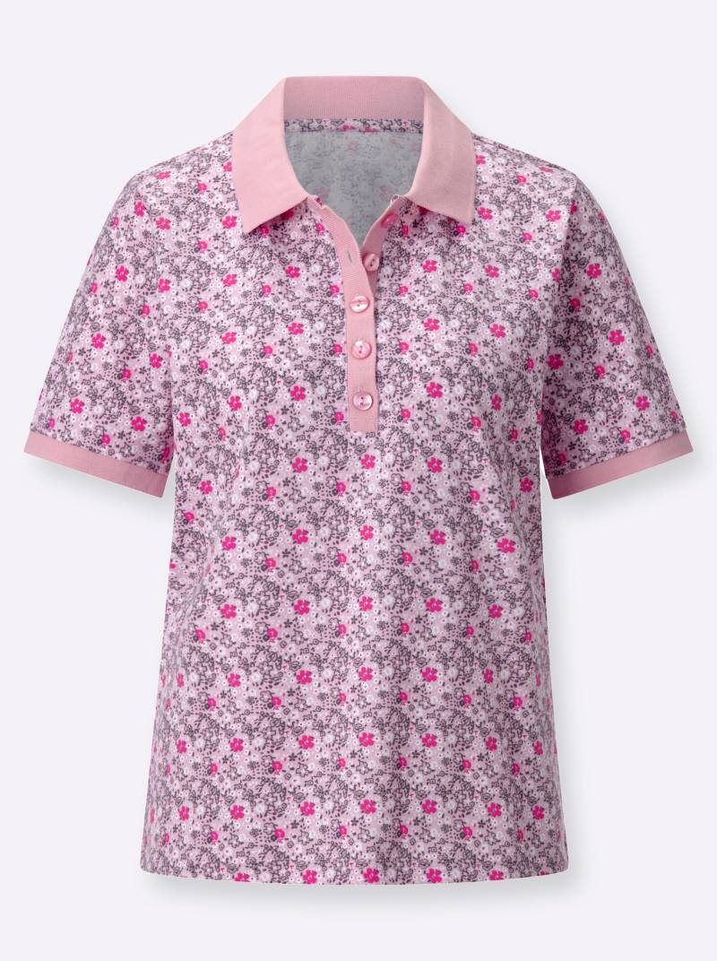 Poloshirt in rosé-fuchsia-bedruckt von heine