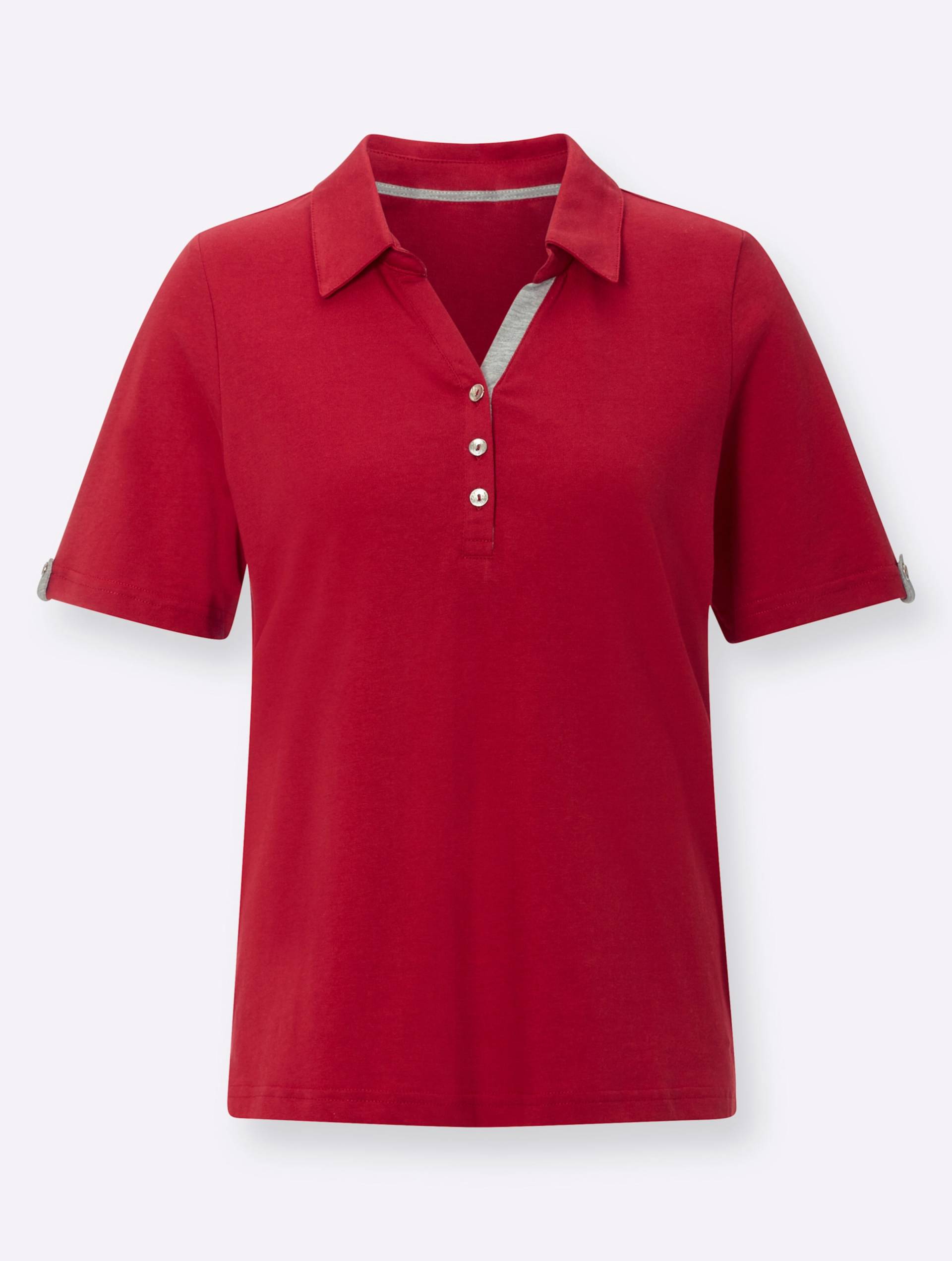 Poloshirt in rot von heine