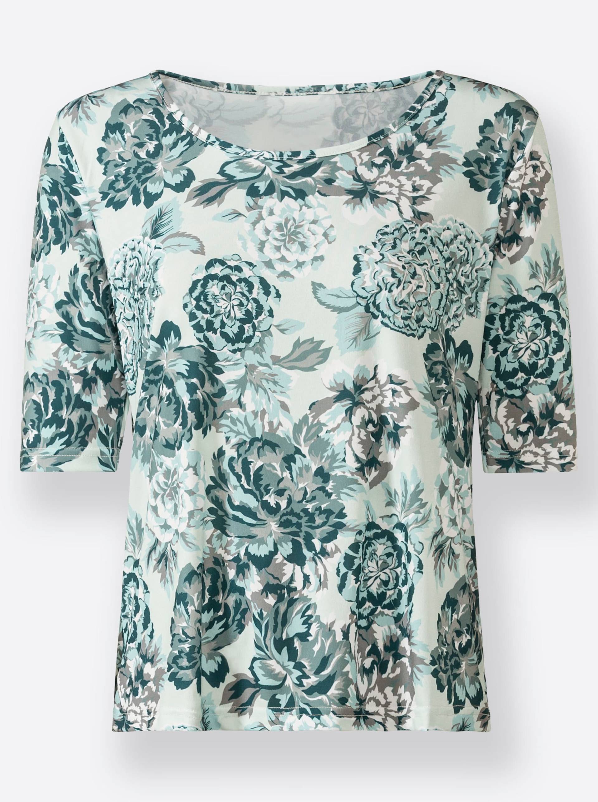 Print-Shirt in ecru-jade-bedruckt von heine