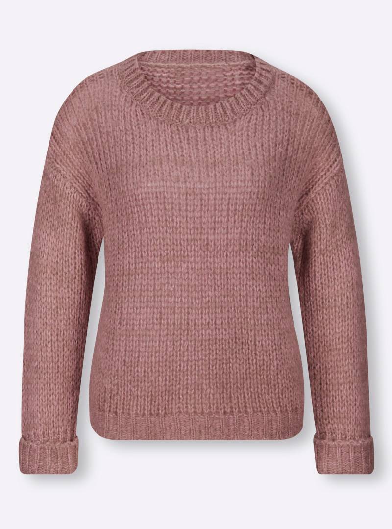 Pullover in altrosa-taupe-meliert von heine