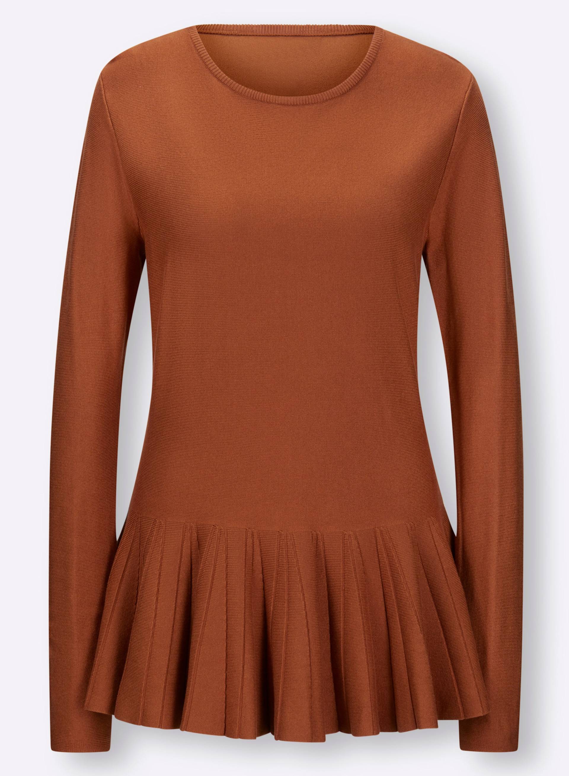 Pullover in cognac von heine