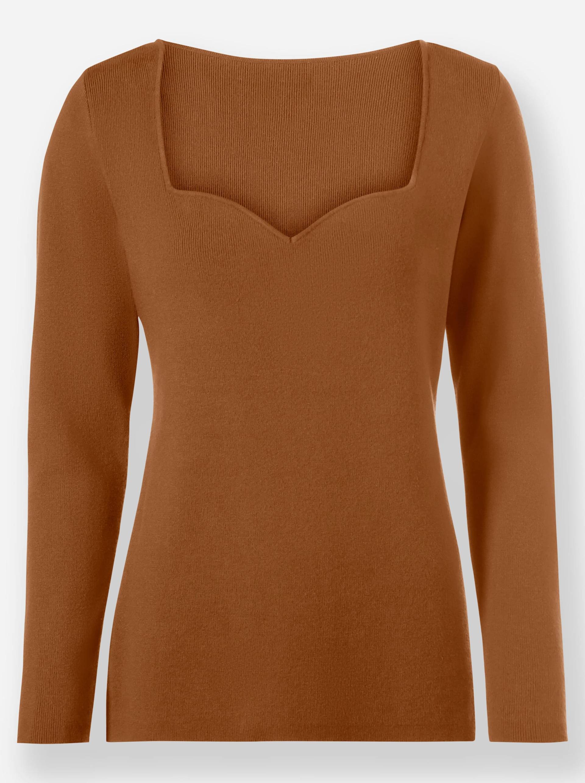 Pullover in cognac von heine