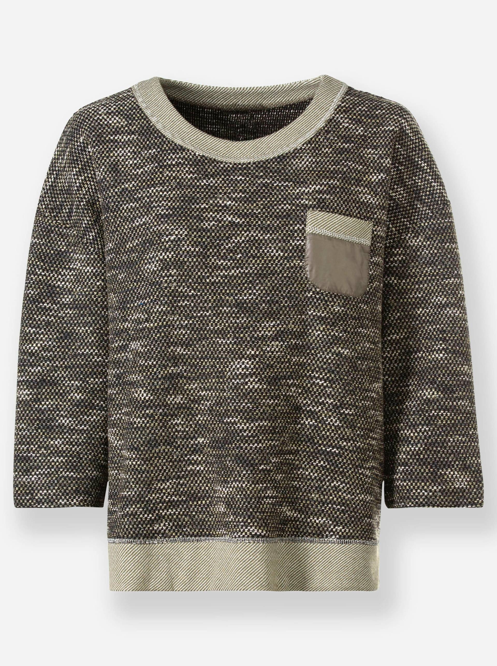 Pullover in khaki-meliert von heine