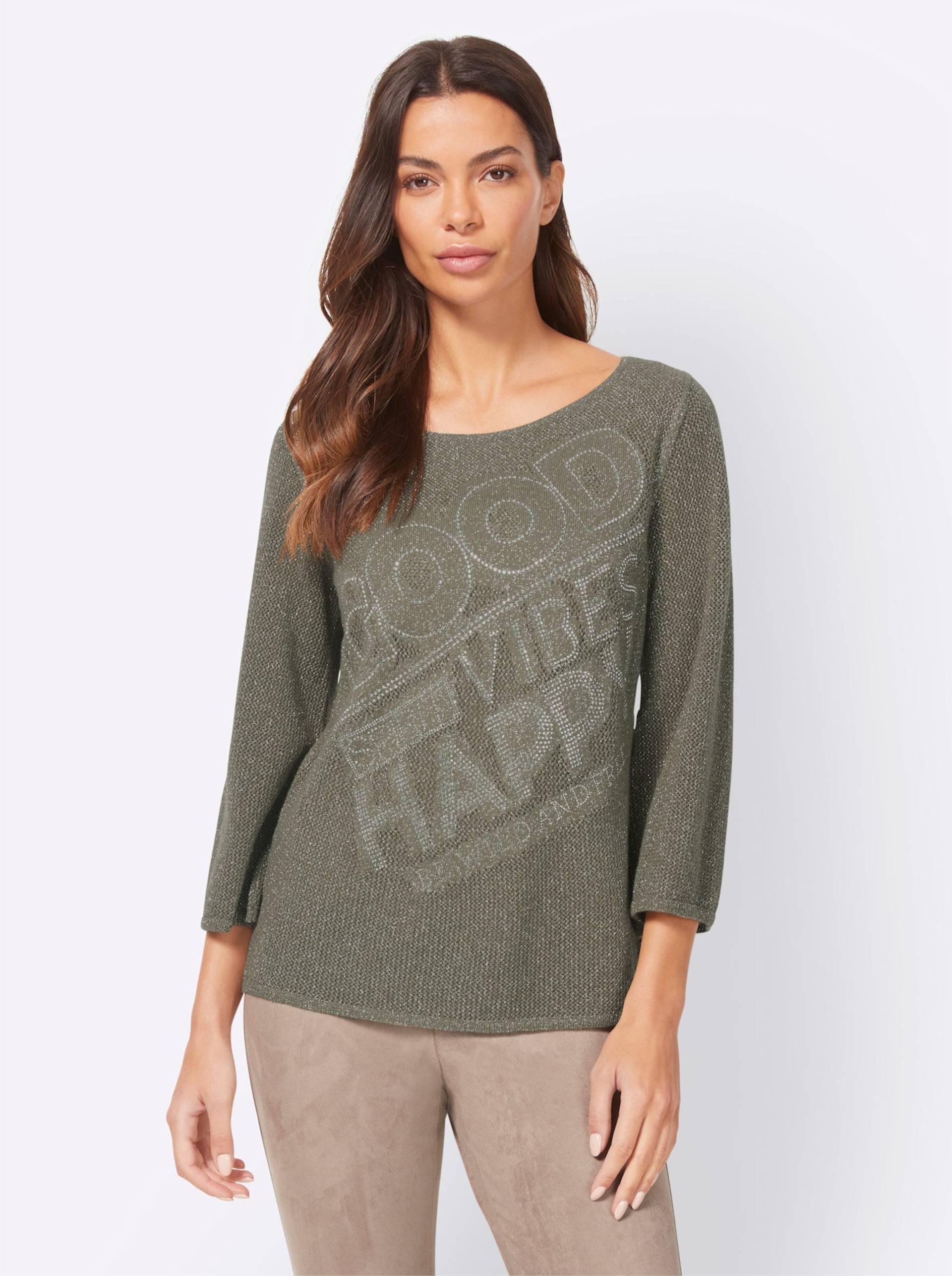 Pullover in khaki von heine