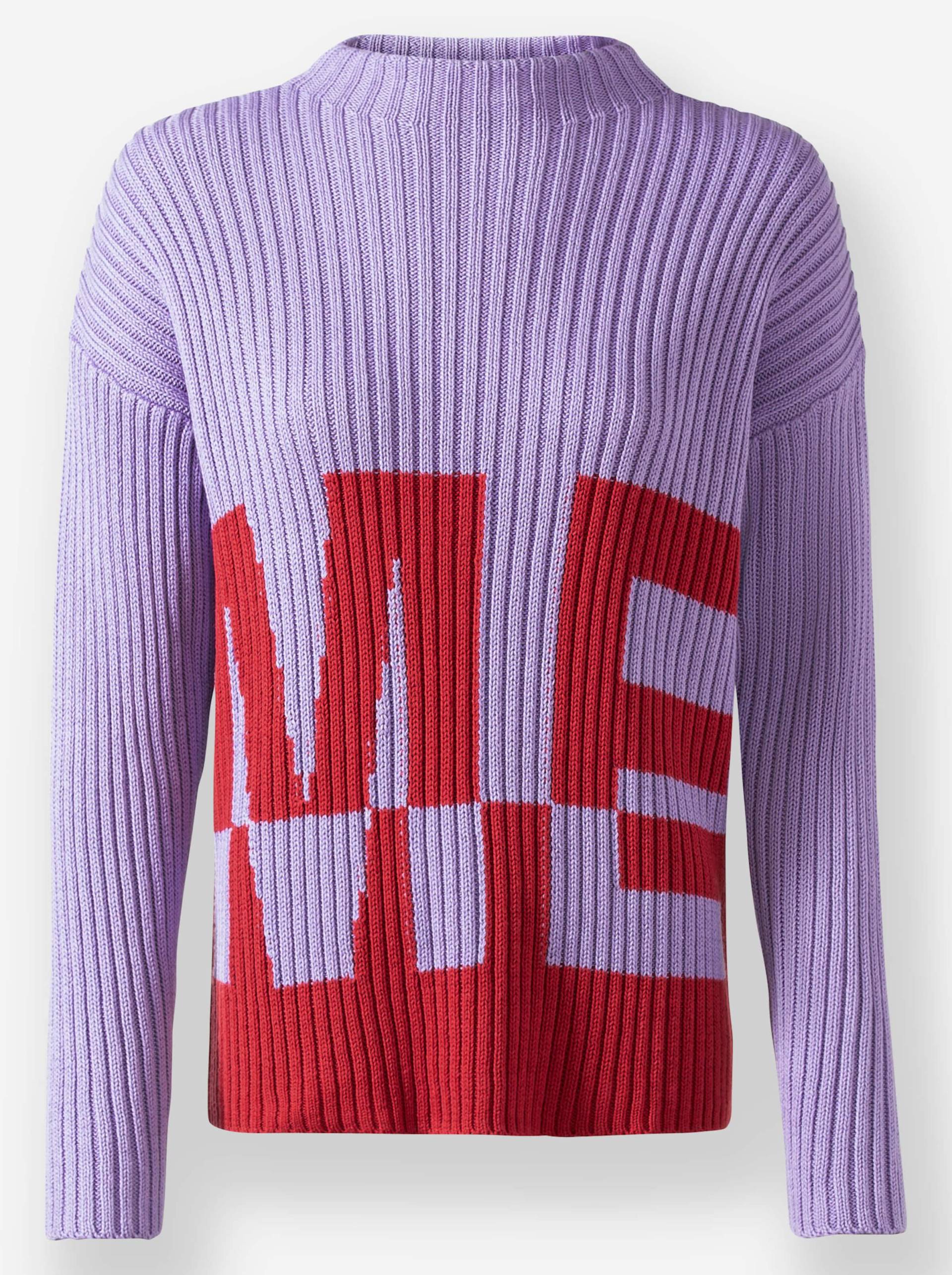 Pullover in lavendel-rot-gemustert von heine