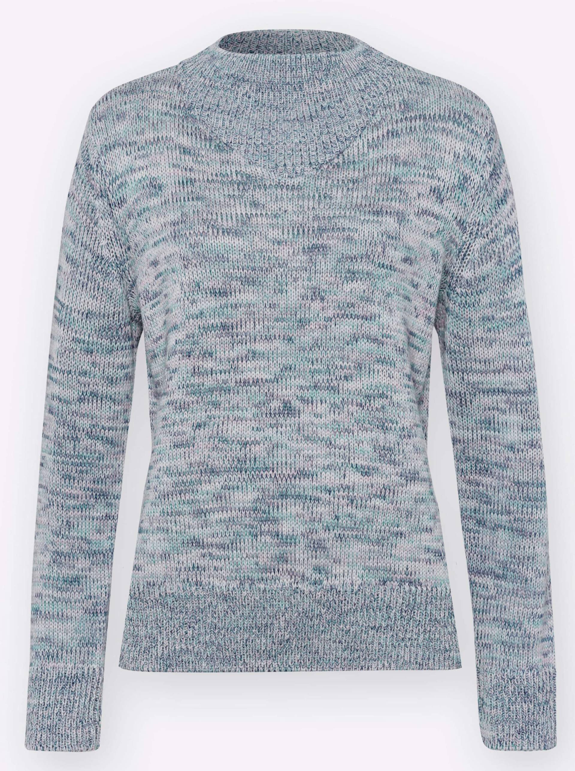 Strickpullover in mint-meliert von heine