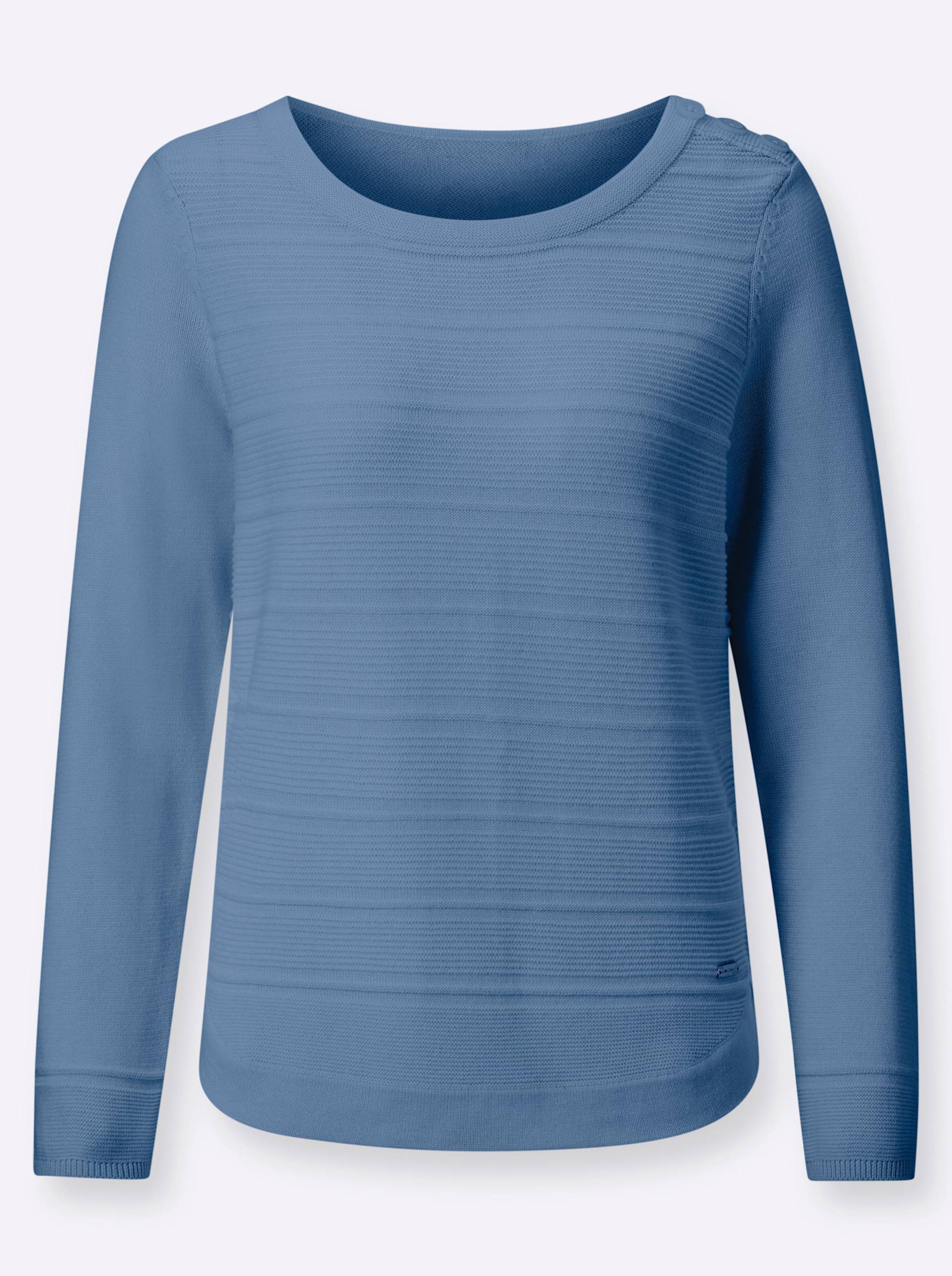 Pullover in mittelblau von heine