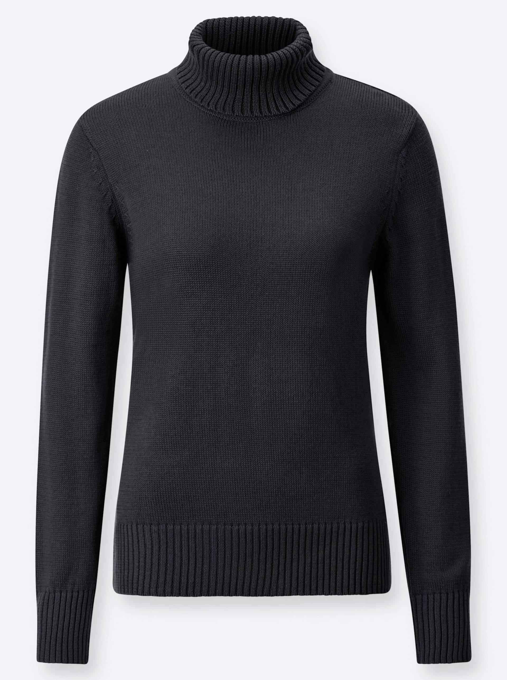 Rollkragenpullover in schwarz von heine