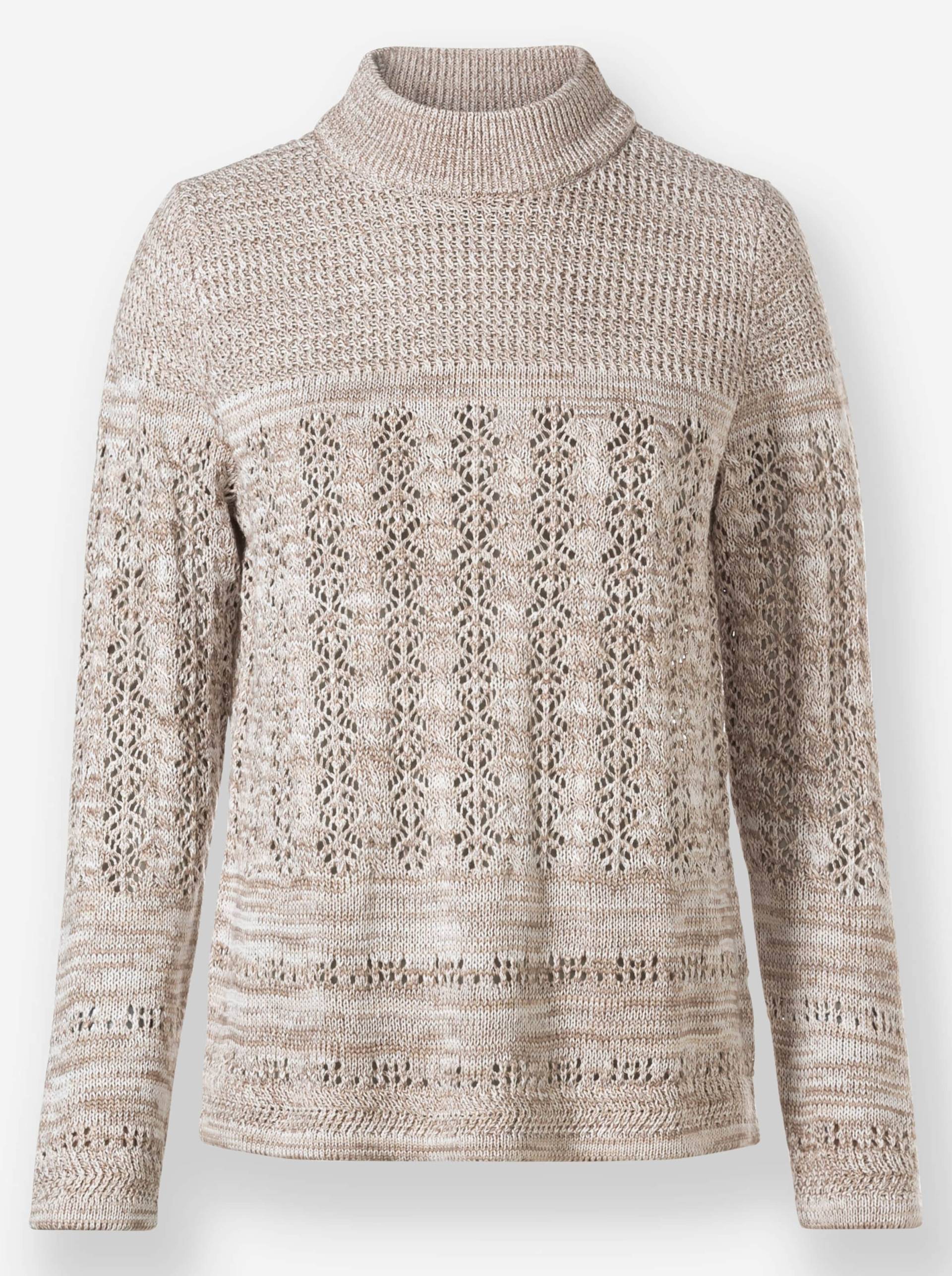 Pullover in sesam-taupe-meliert von heine