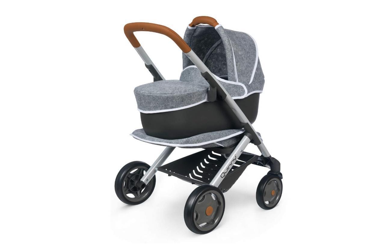 Smoby Puppenwagen »Quinny 3in1 - Grau«, (Ausstattung: Zubehörkorb/-netz, Babywanne) von Smoby