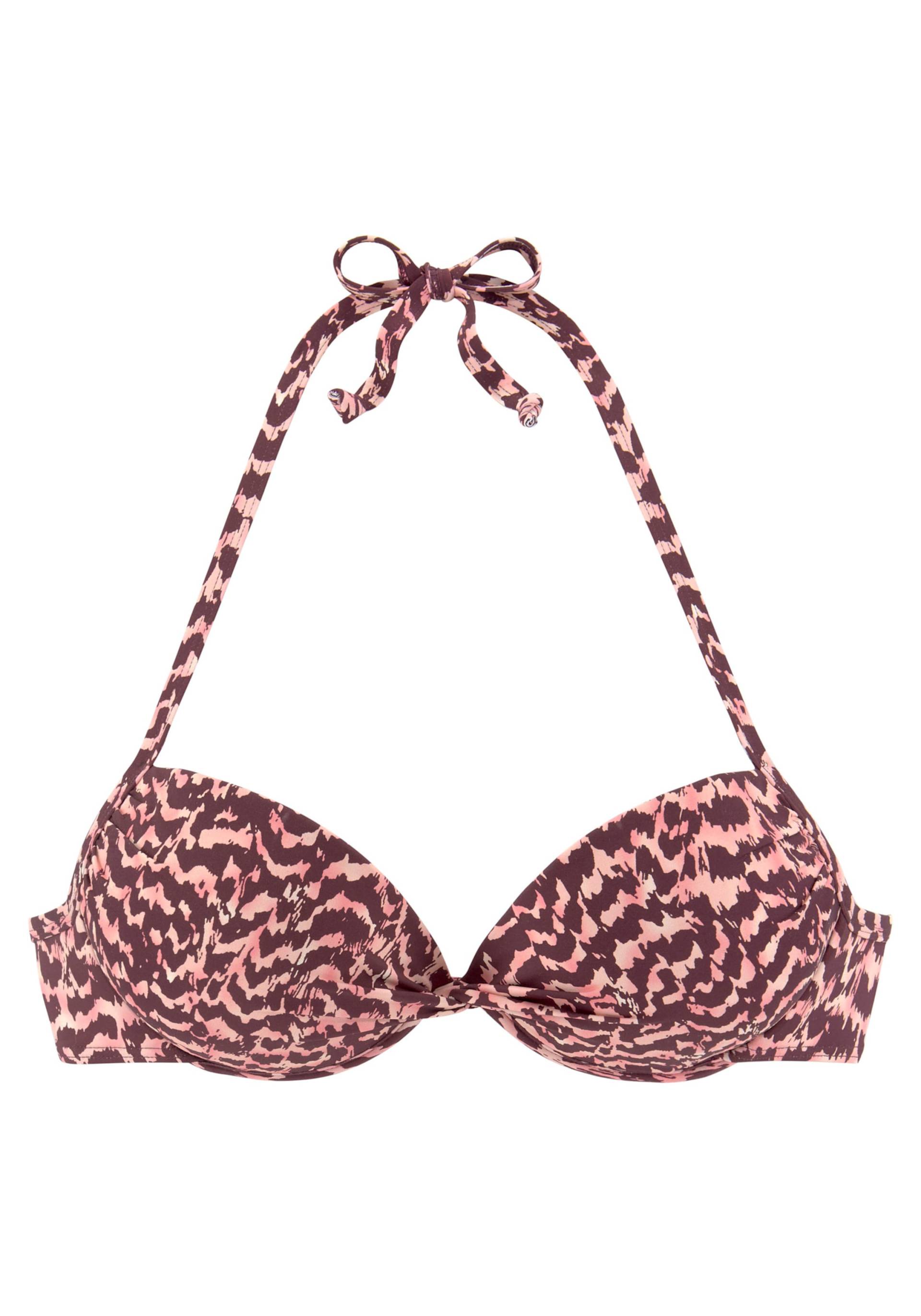 Push-Up-Bikini-Top in bordeaux bedruckt von LASCANA