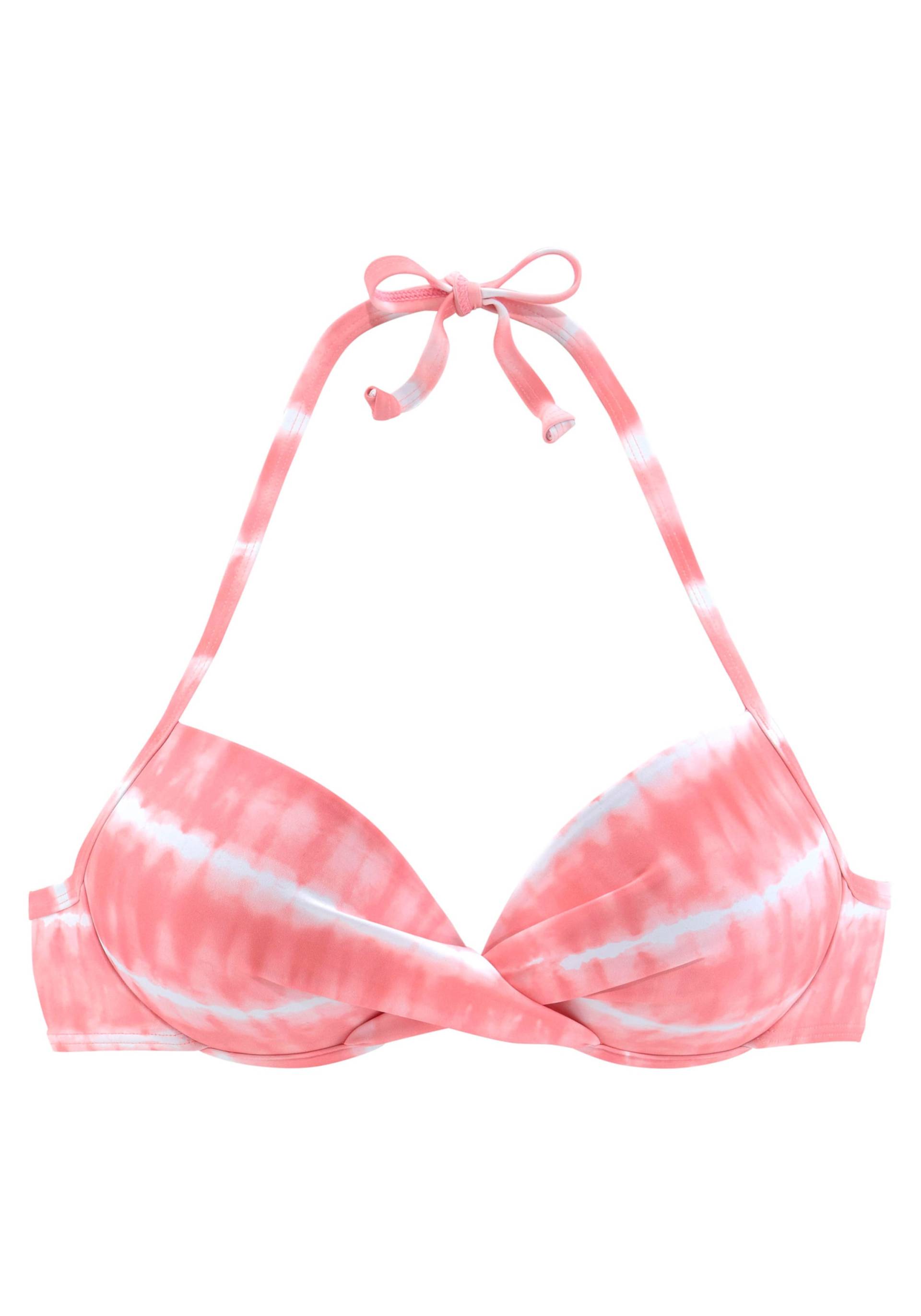 Push-Up-Bikini-Top in lobster-weiss von s.Oliver