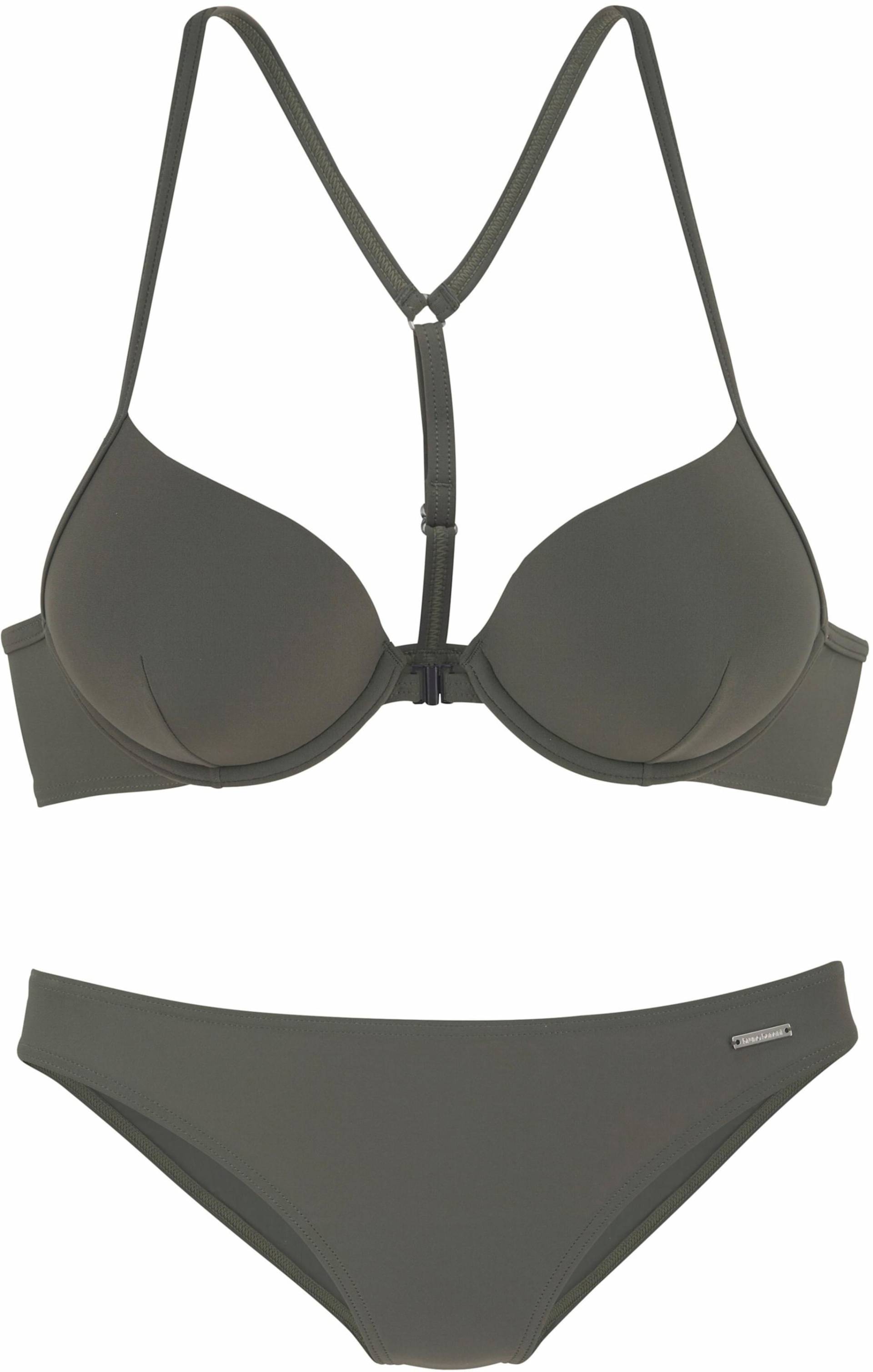 Push-Up-Bikini in oliv von Bruno Banani