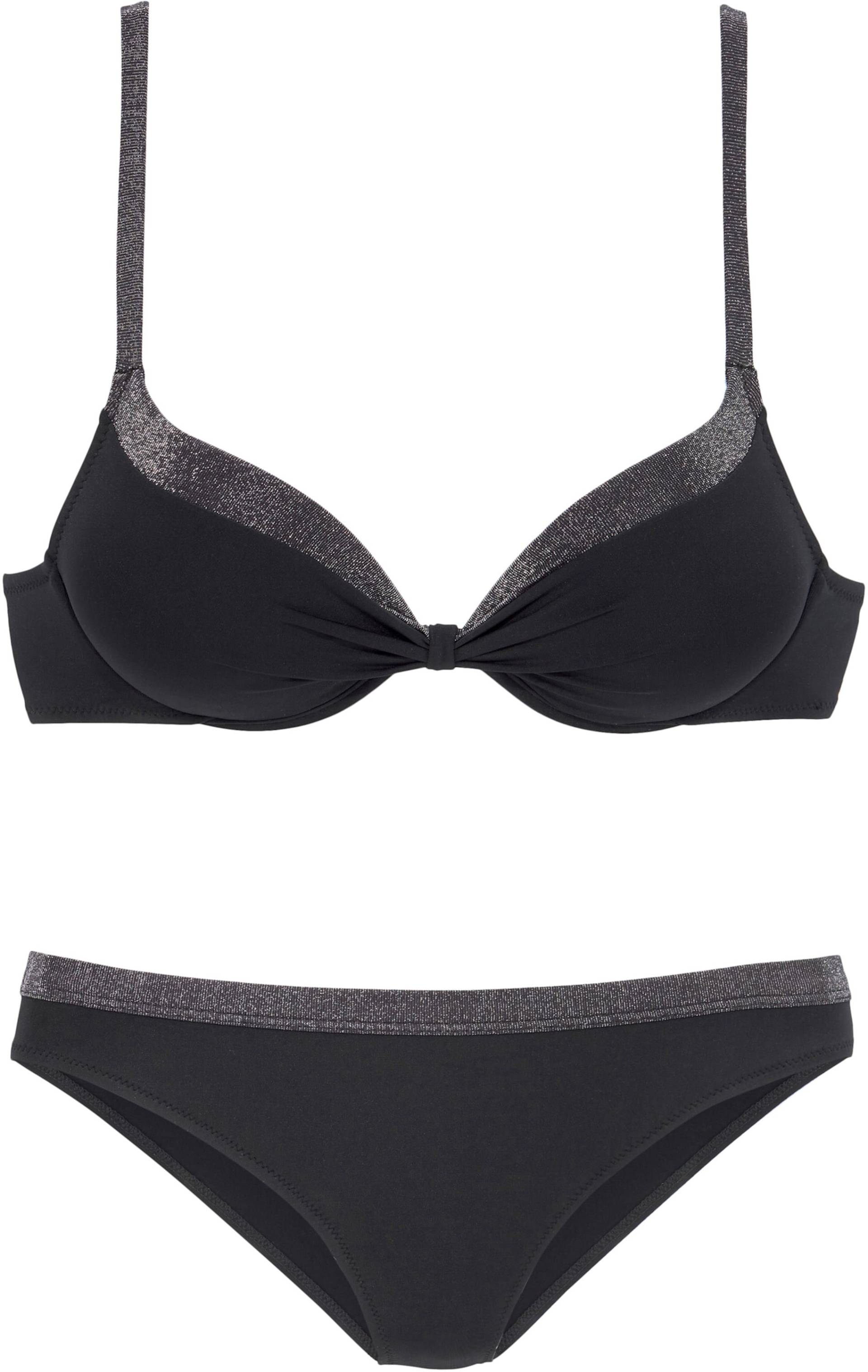 Push-Up-Bikini in schwarz von JETTE