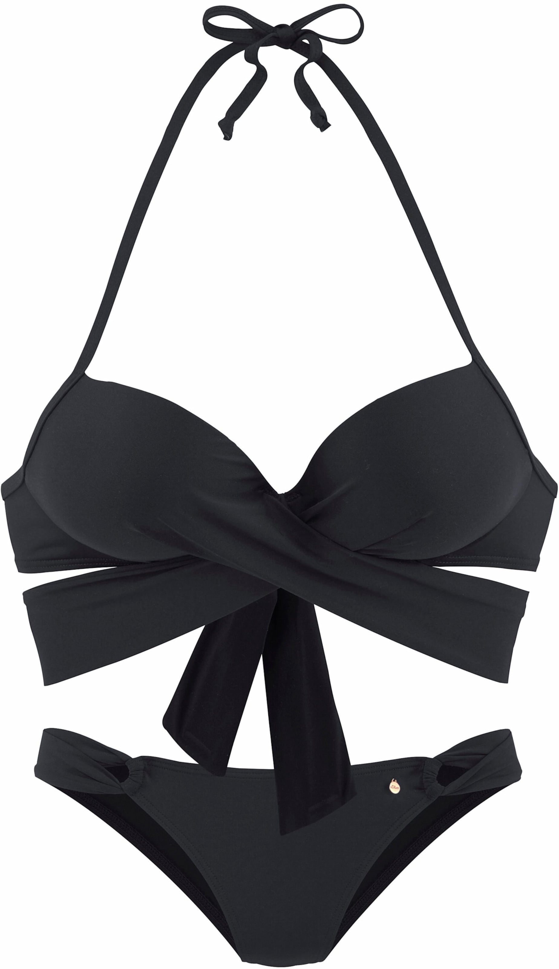 Push-Up-Bikini in schwarz von s.Oliver