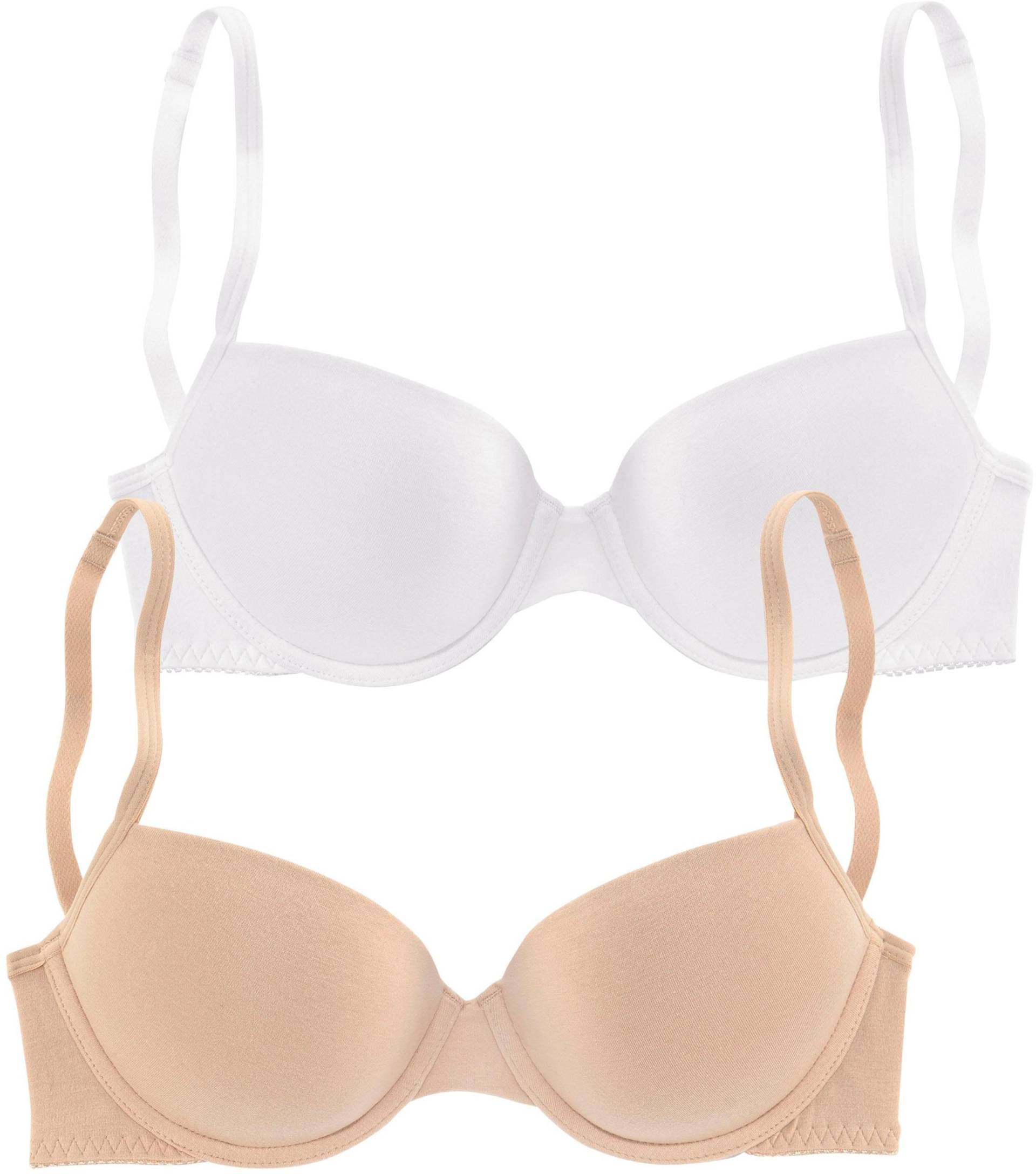 Push-up-BH in caramel+weiss von petite fleur