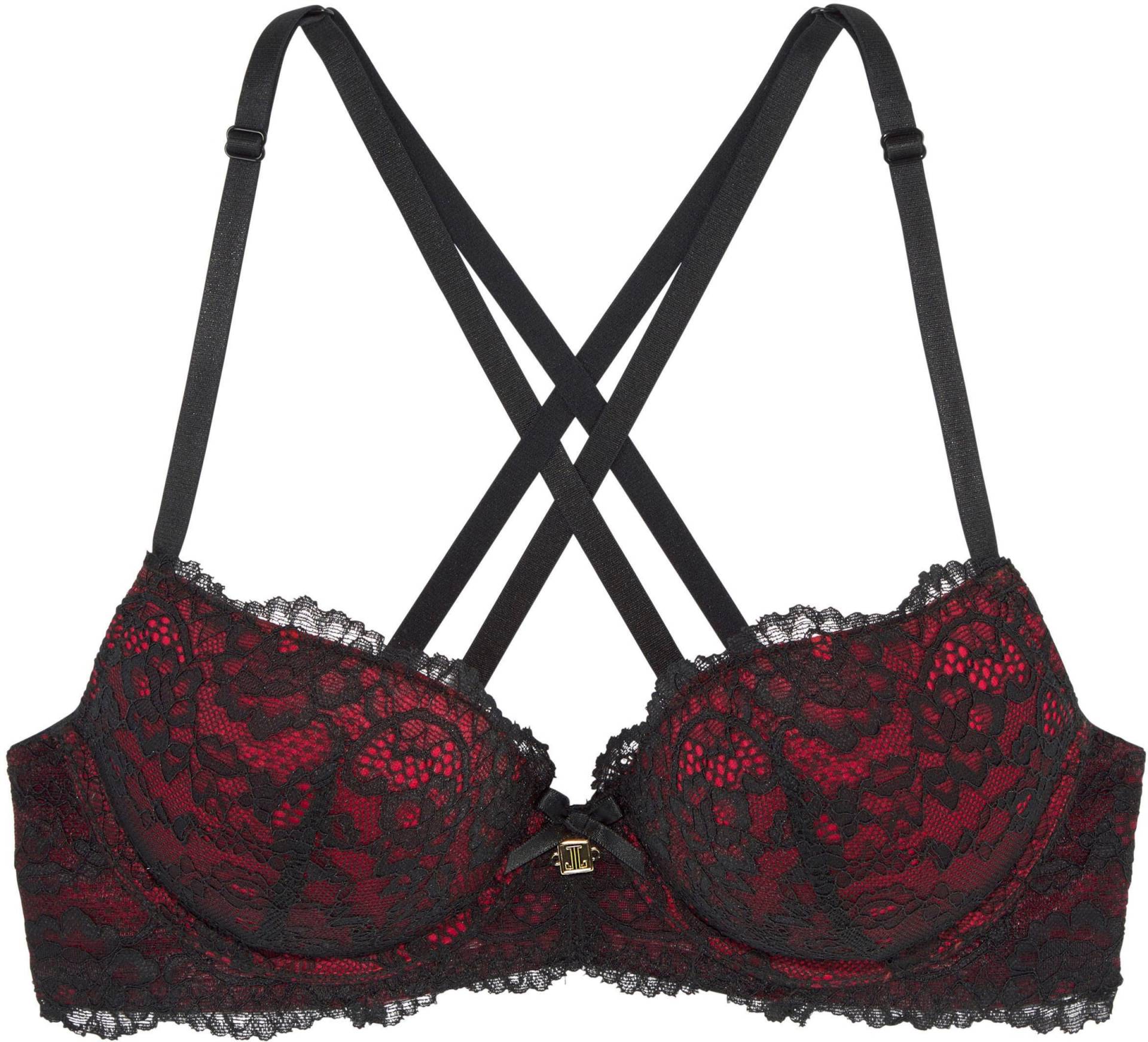 Push-up-BH in schwarz-rot von JETTE