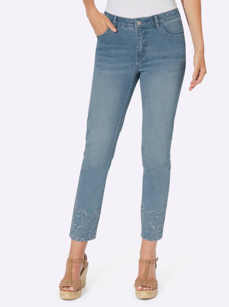 Push-up-Jeans in blue-bleached von heine