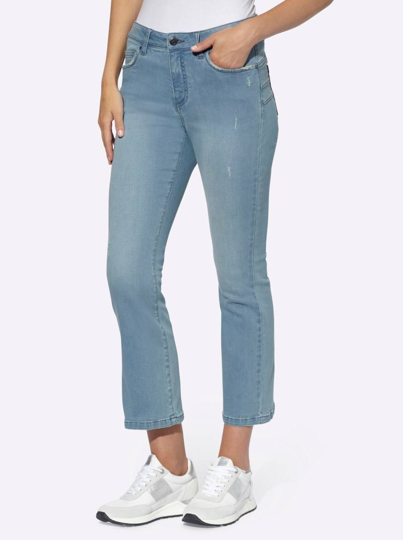 Push-up-Jeans in blue-bleached von heine