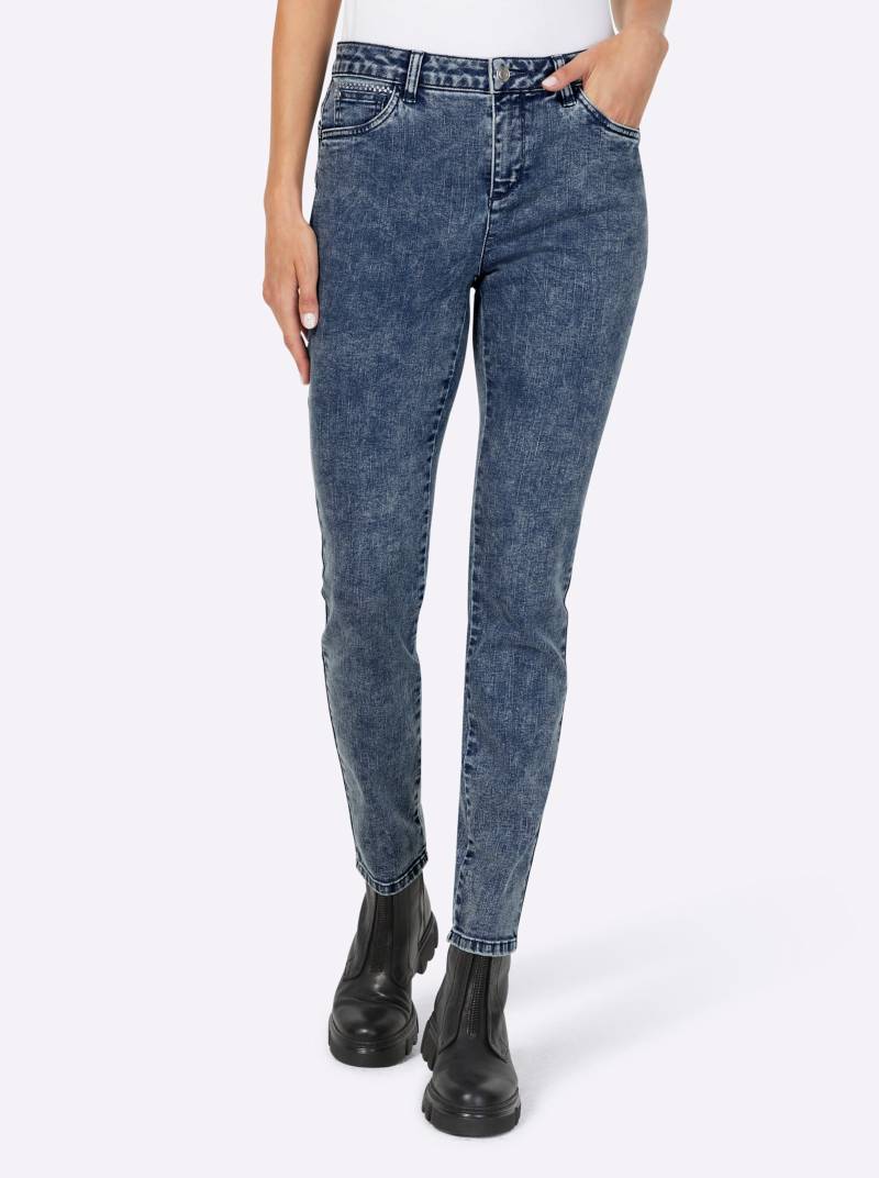 Push-up-Jeans in blue-stone-washed von heine