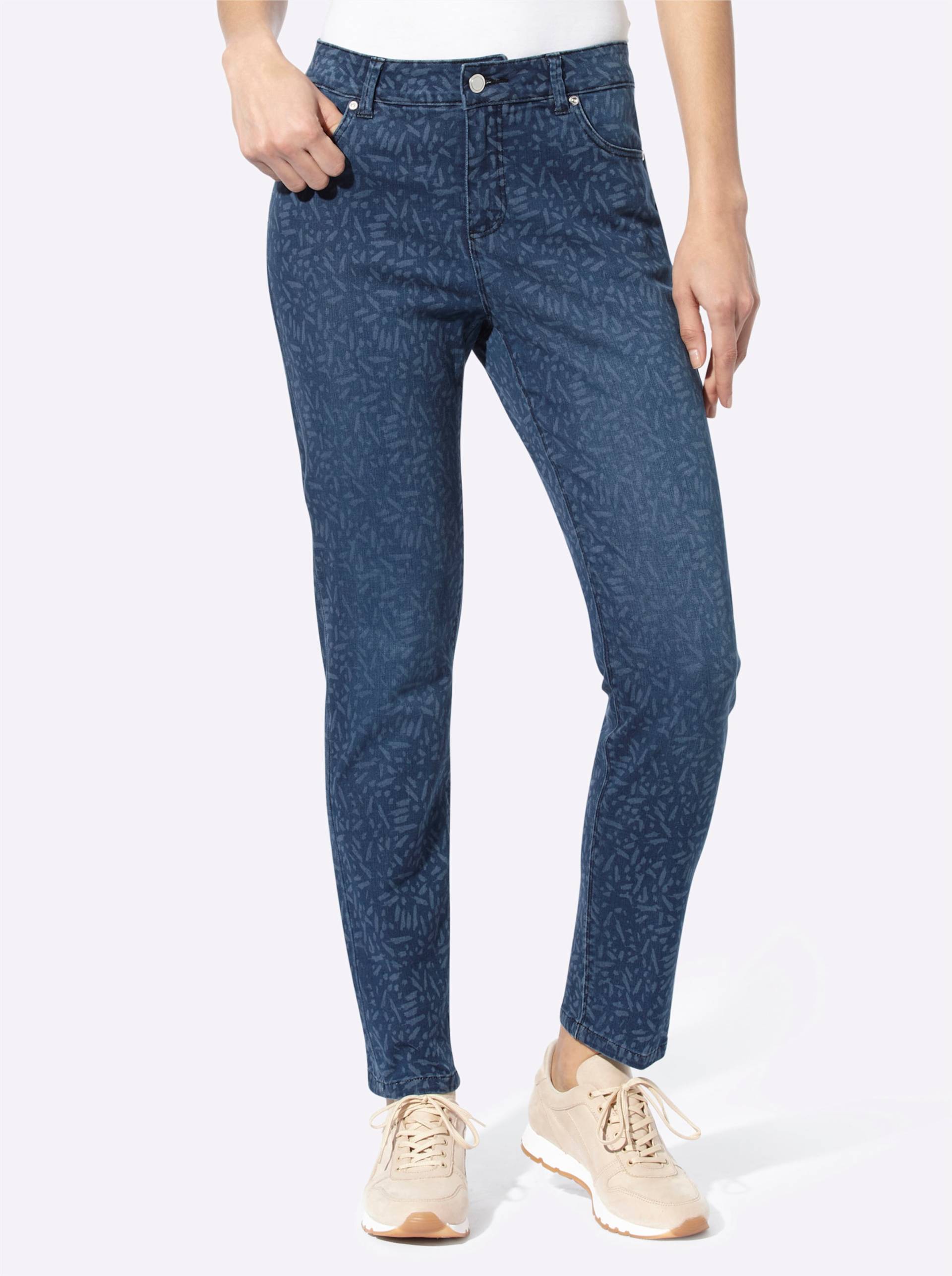 Push-up-Jeans in blue-stone-washed von heine