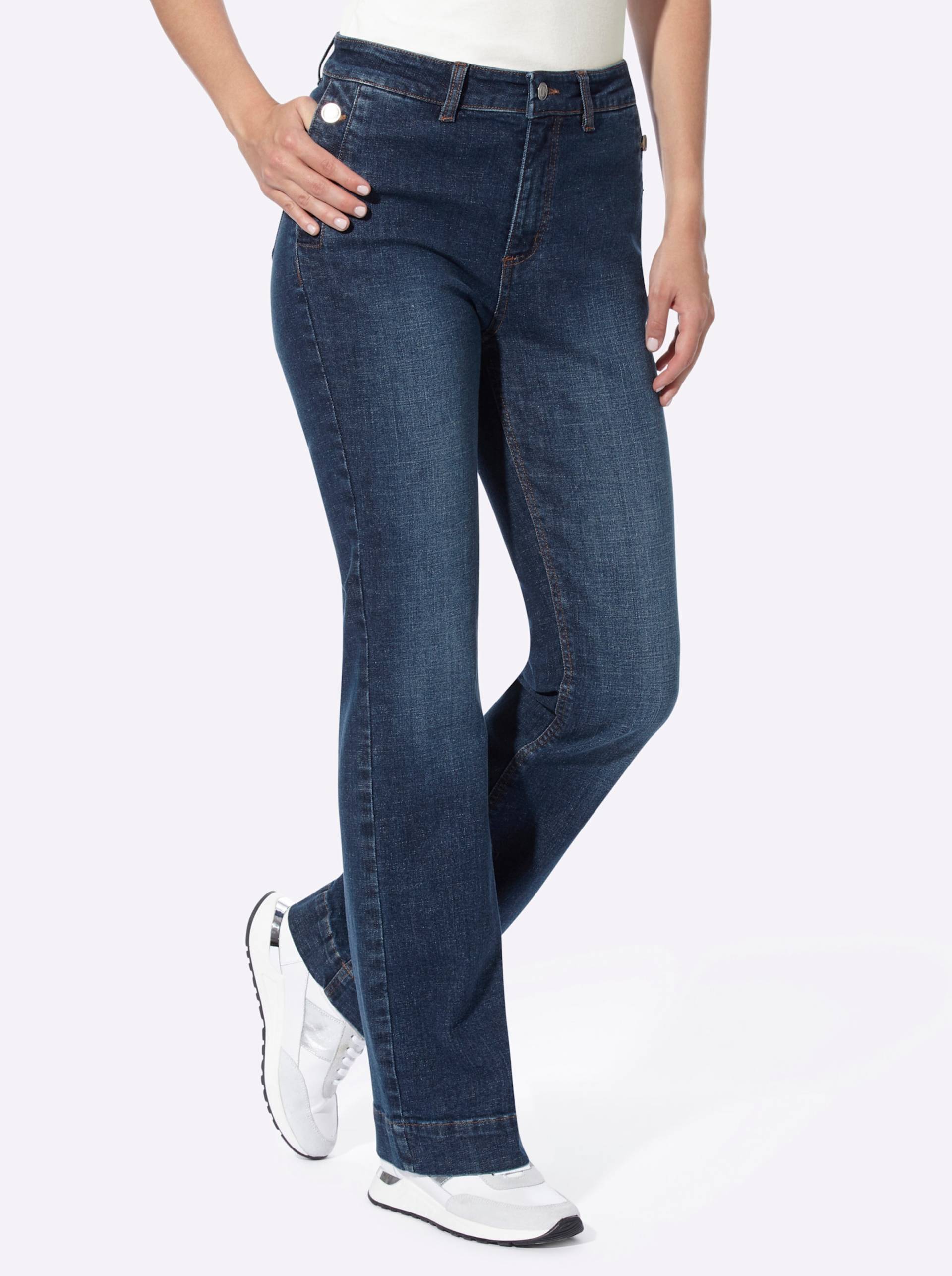 Push-up-Jeans in blue-stone-washed von heine