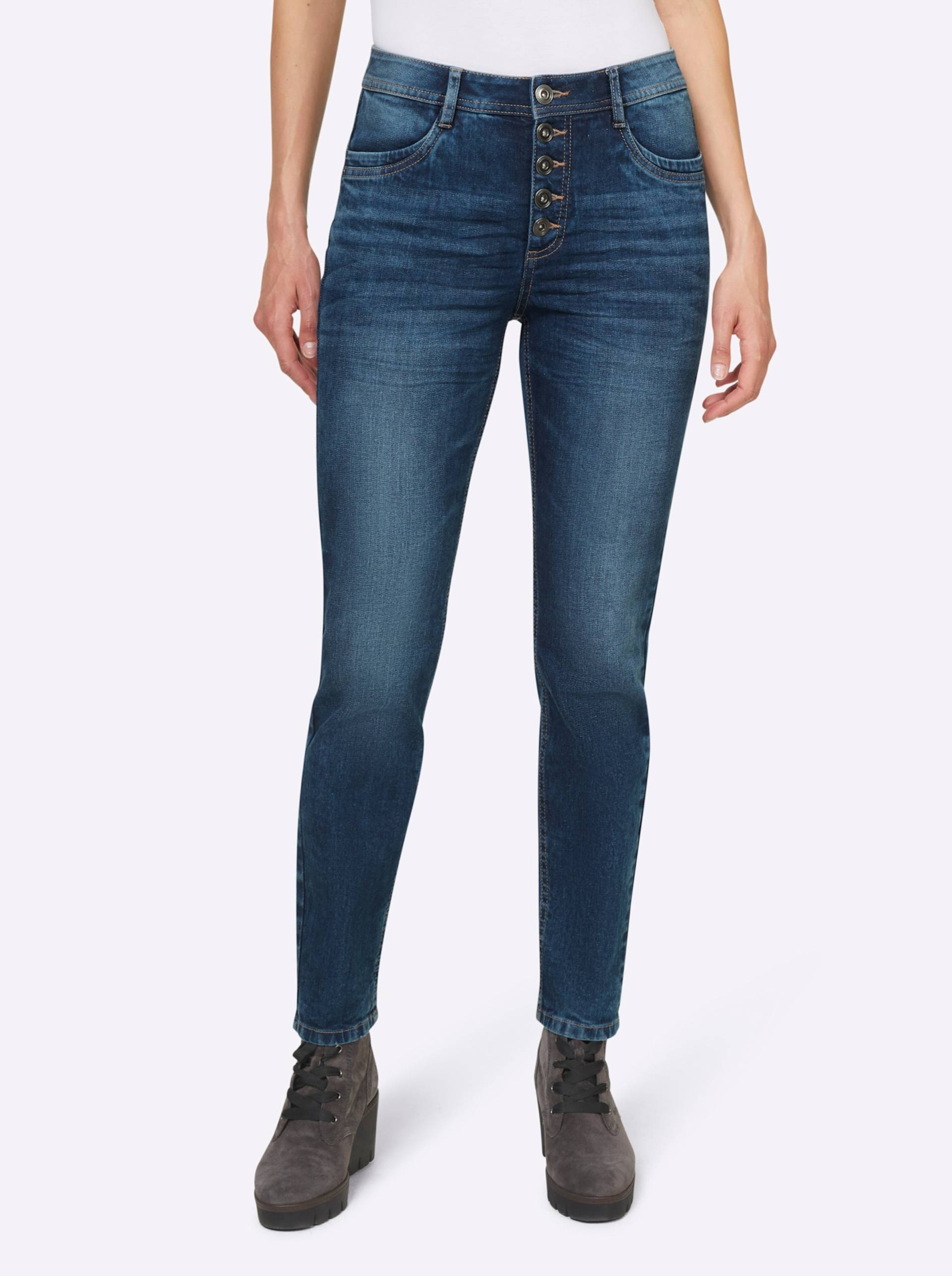 Push-up-Jeans in dark blue von heine