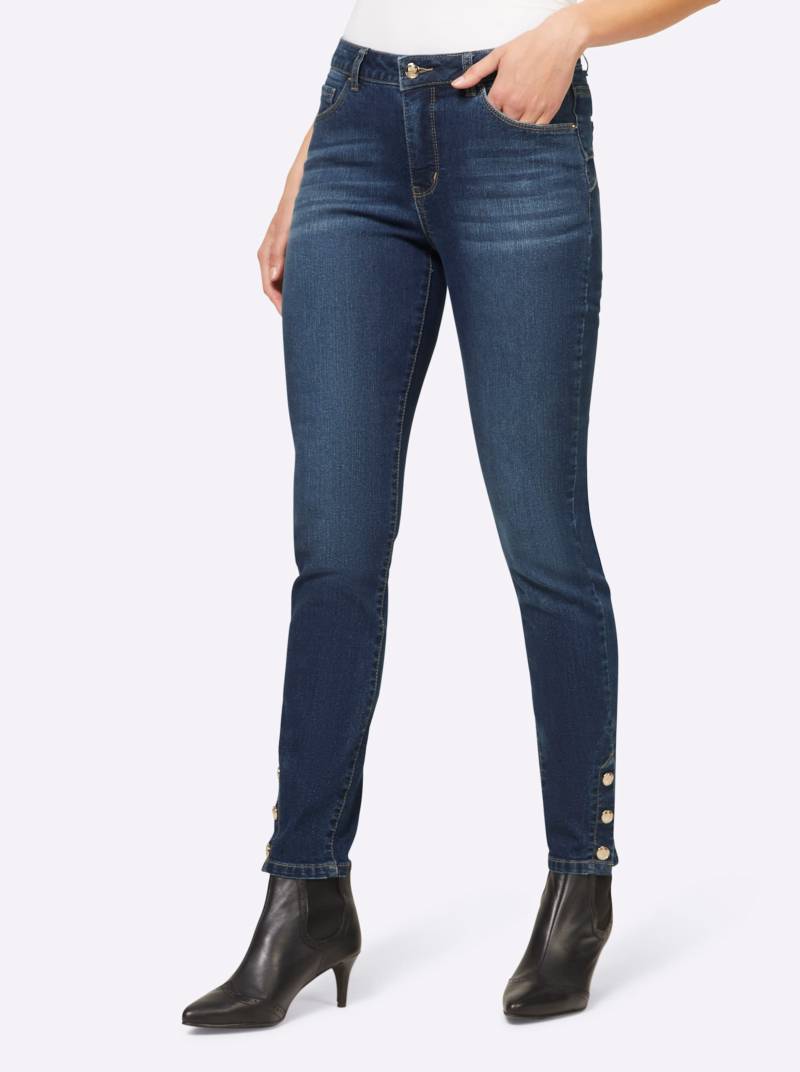 Push-up-Jeans in dark blue von heine