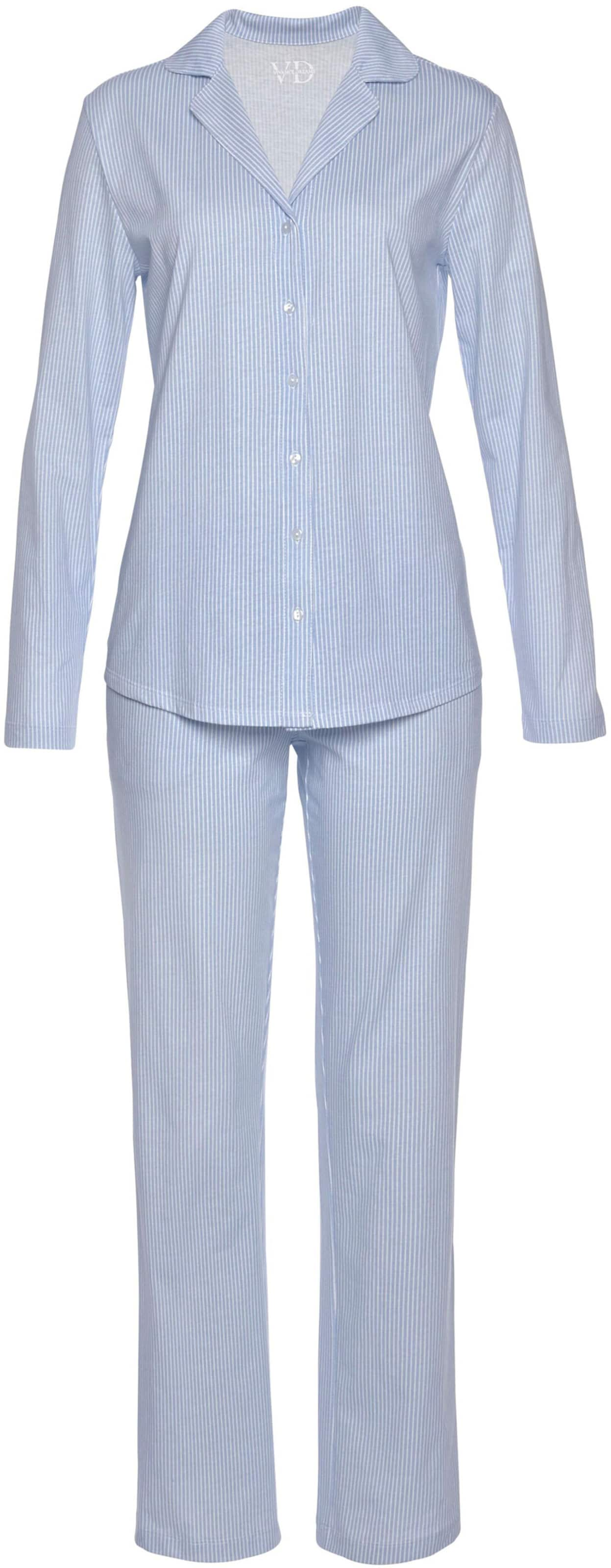 Pyjama in blau-weiss von Vivance Dreams