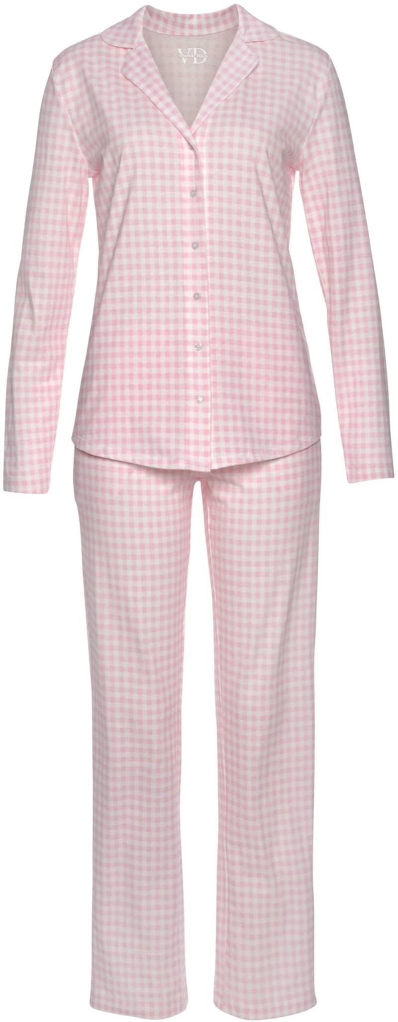 Pyjama in rosa-weiss von Vivance Dreams