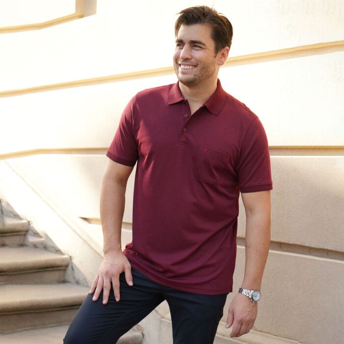 Ragman Poloshirt, bordeaux von Ragman