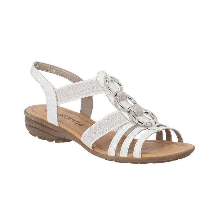 Remonte Sandalette für Damen aus Softmaterial weiss, 37