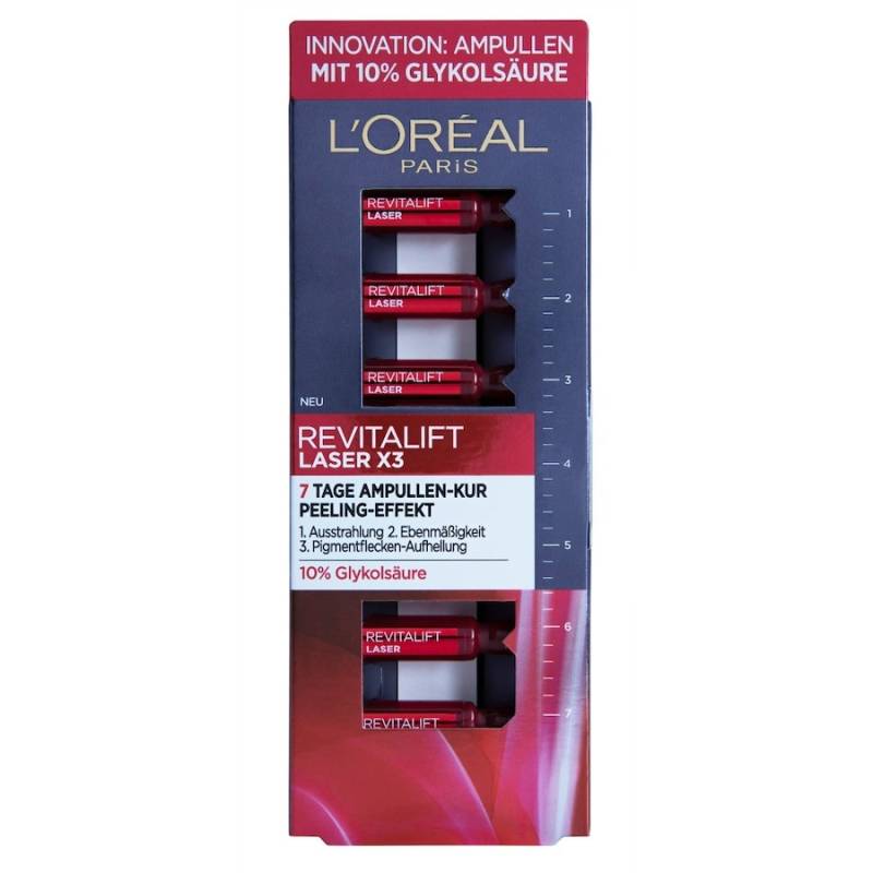 L’Oréal Paris Revitalift L’Oréal Paris Revitalift Laser Anti-Aging Gesichtspflege Glykolsäure Ampullen 7-Tage-Kur, 7 x 1ml gesichtspeeling 9.1 ml von L’Oréal Paris