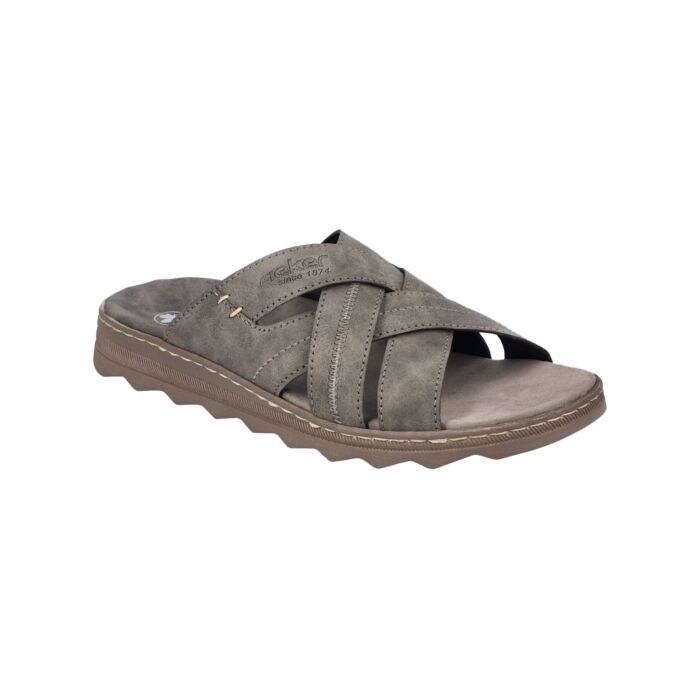 Rieker Pantolette für Herren aus Softmaterial, grau, 43 von Rieker