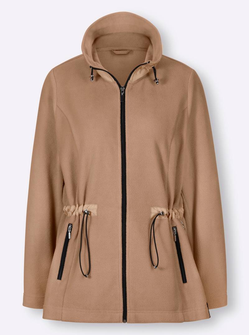 Fleecejacke in camel von heine