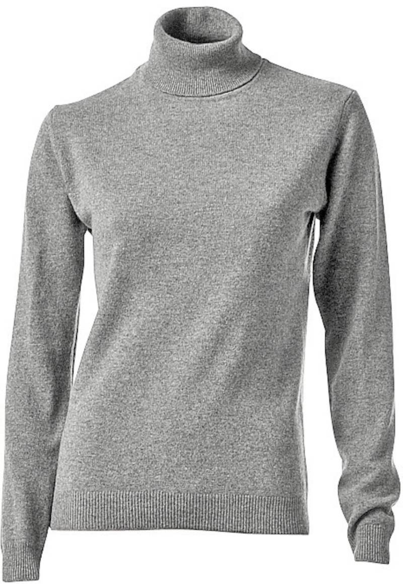 Rollkragenpullover in grau-melange von heine