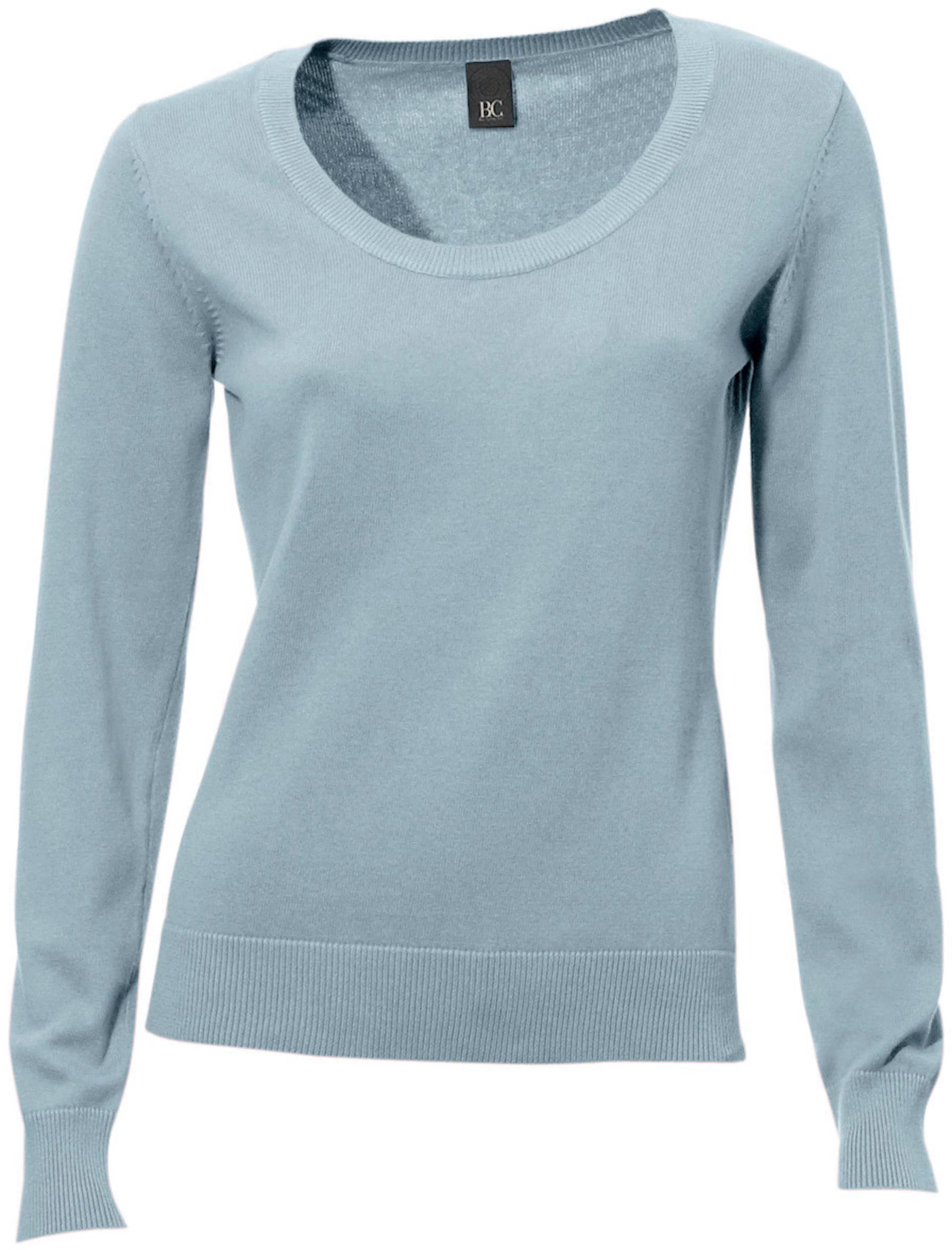 Rundhals-Pullover in bleu von heine